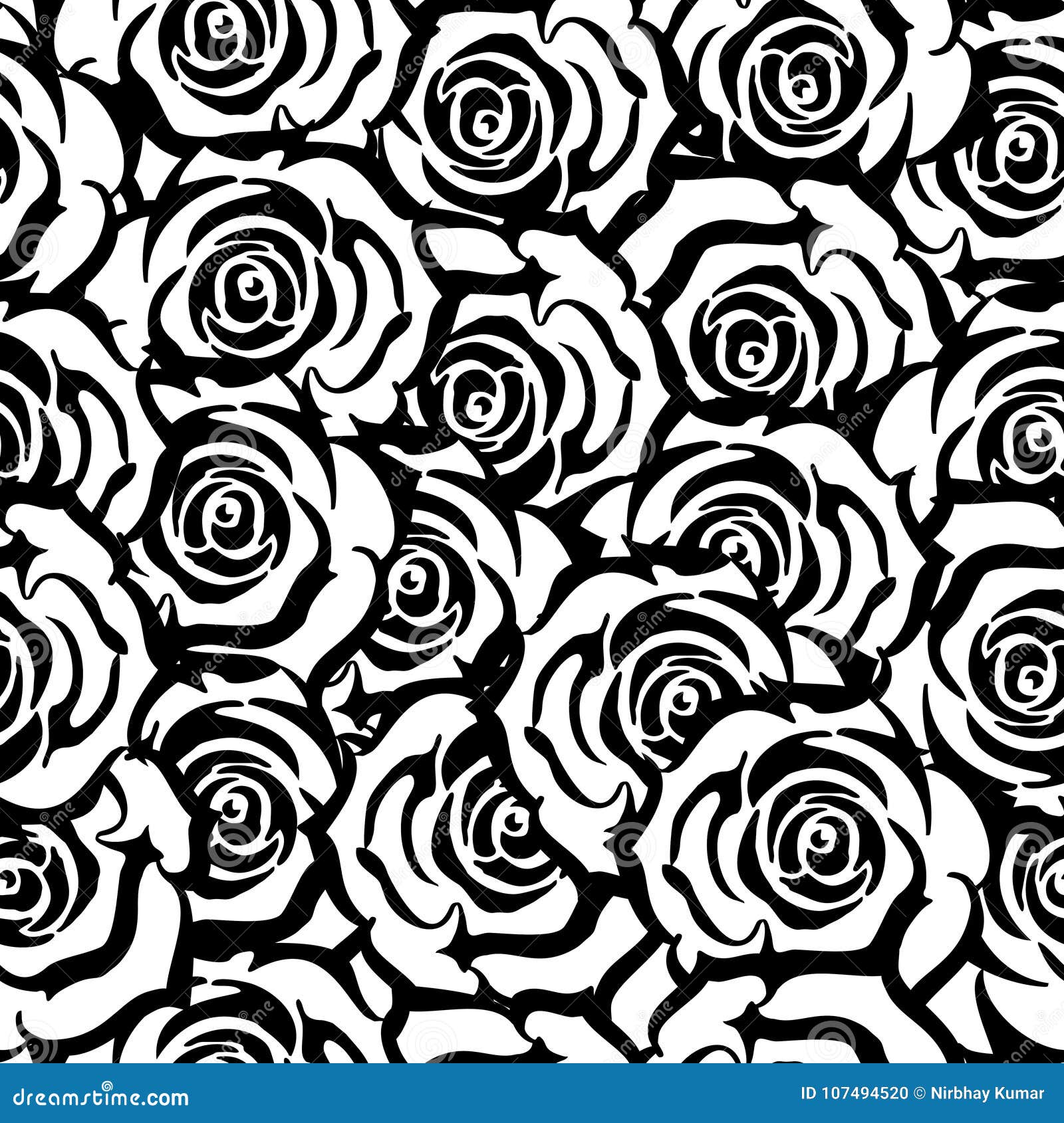 black rose pattern wallpaper