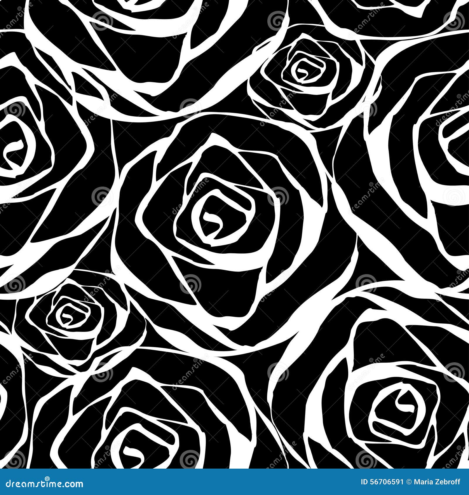 Black roses pattern stock vector. Illustration of print - 56706591
