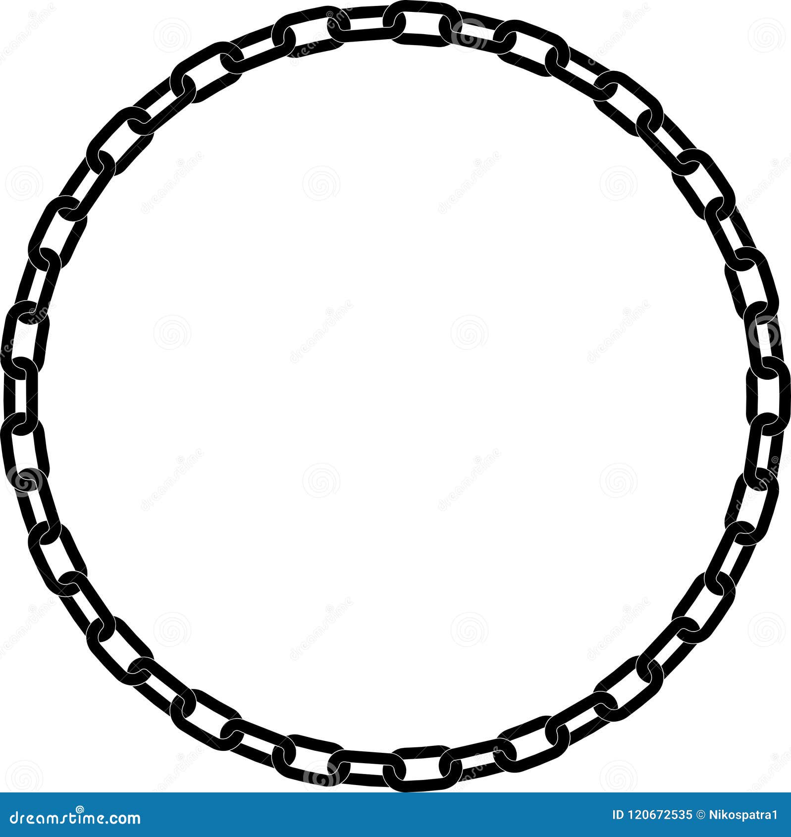 Circular Round Chain for Your Design or Logo Stock Illustration ...