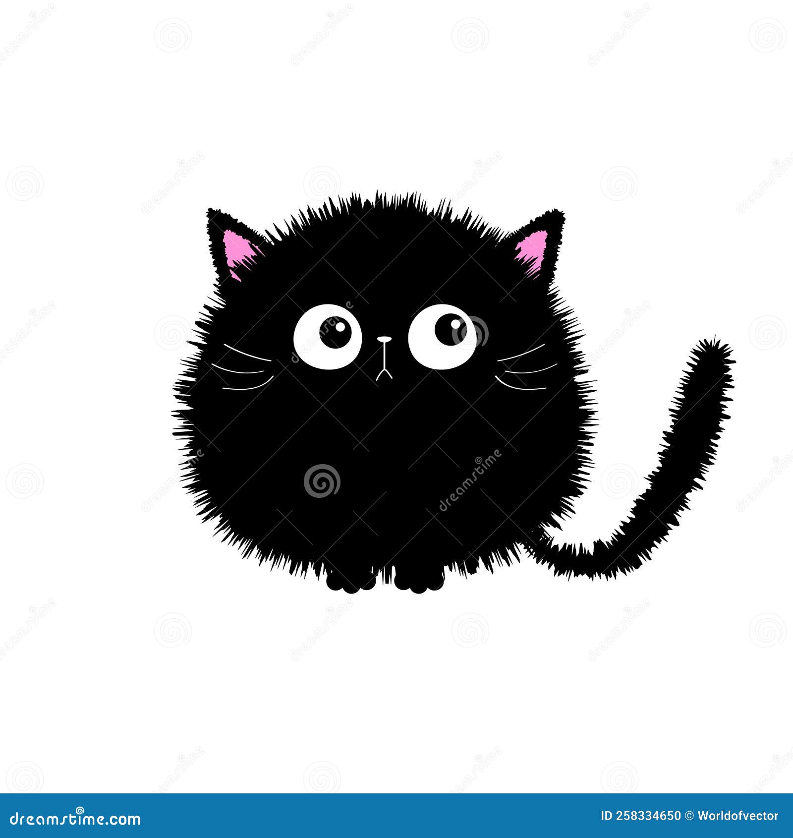 Collection of Cute cat cartoon face design icon. Cute cat cartoon