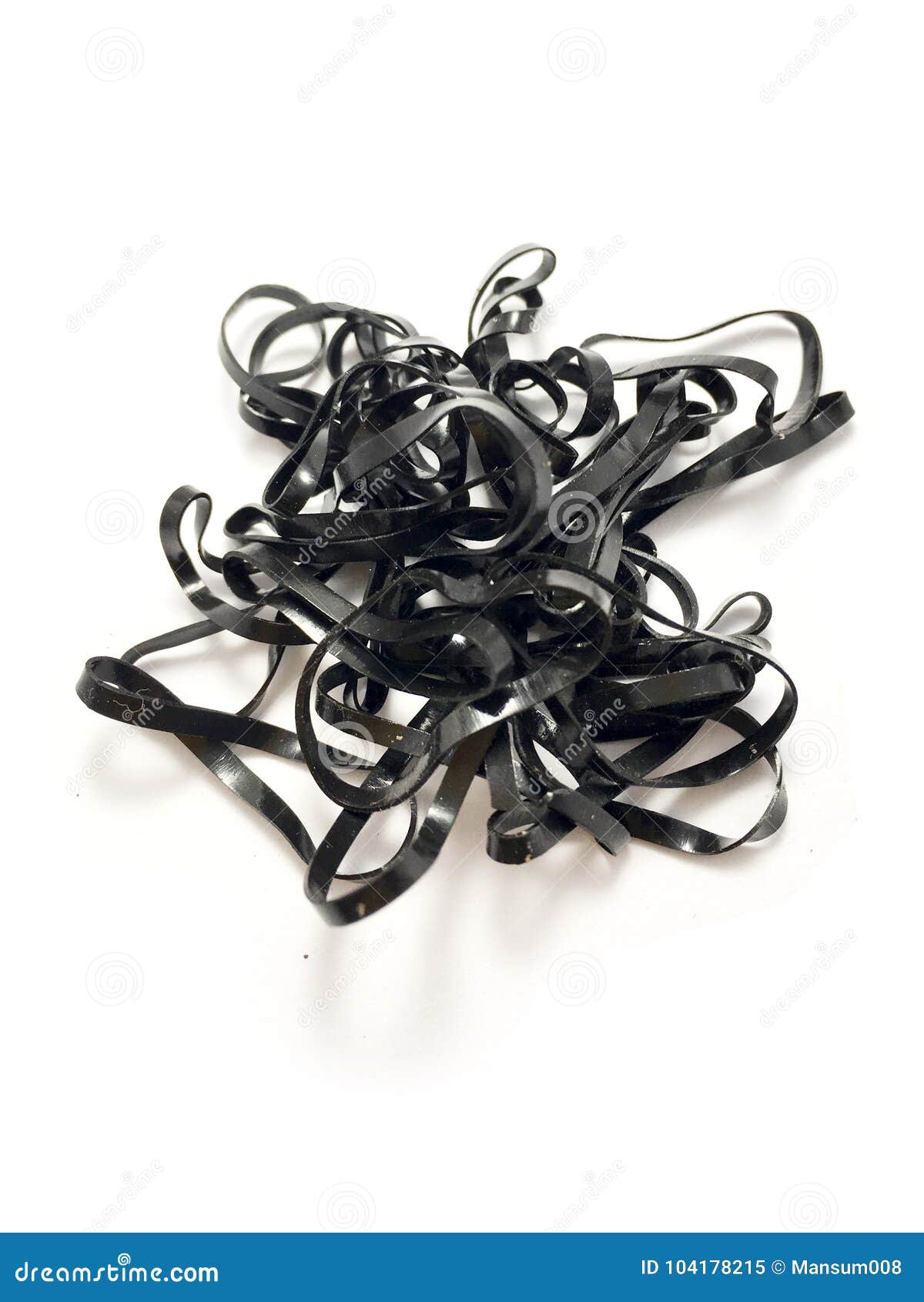 Black rubber bands stock image. Image of band, white 104178215