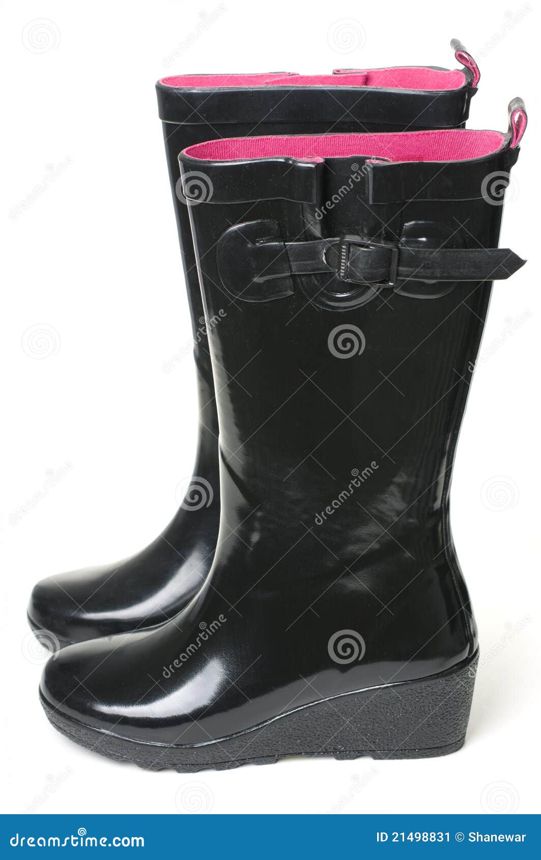 Black rubber boots stock image. Image of accessory, strap 21498831