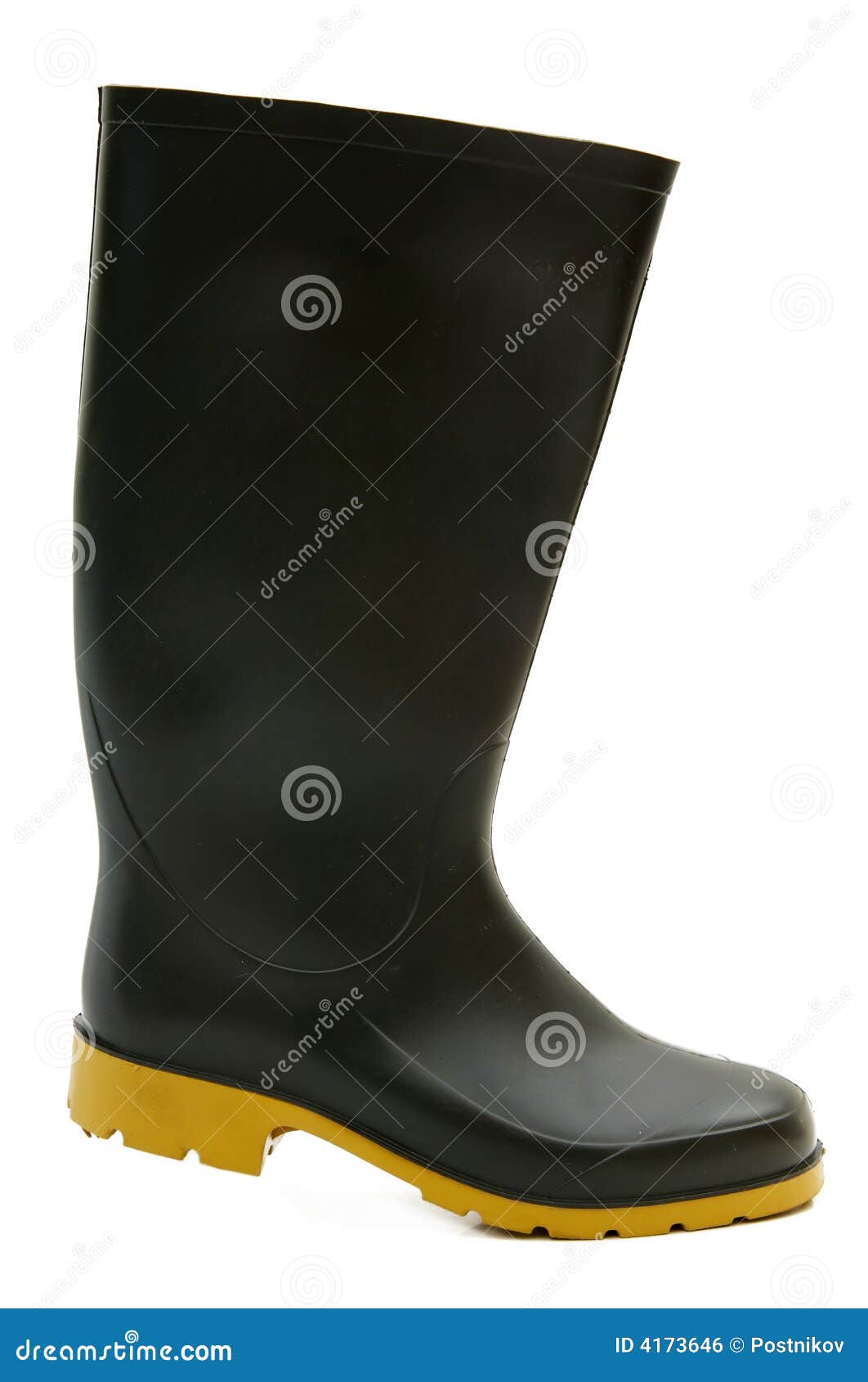 Black rubber boots stock photo. Image of isolated, protector 4173646