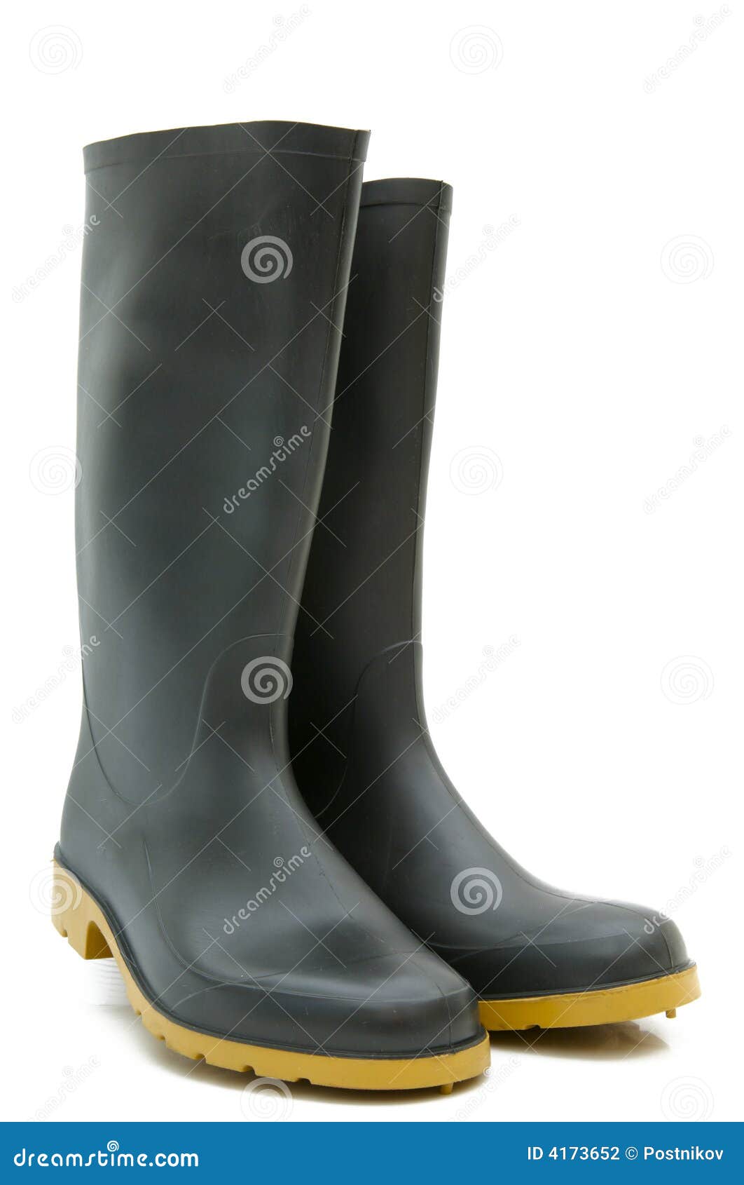 black rubber booties