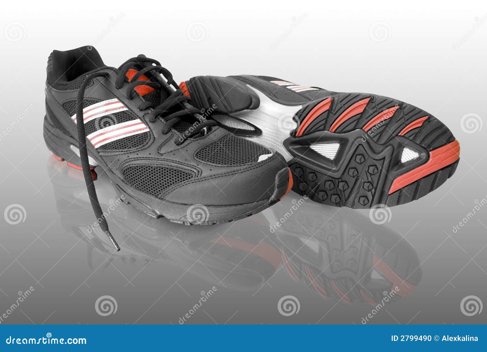Black running shoes stock photo. Image of down, modern 2799490