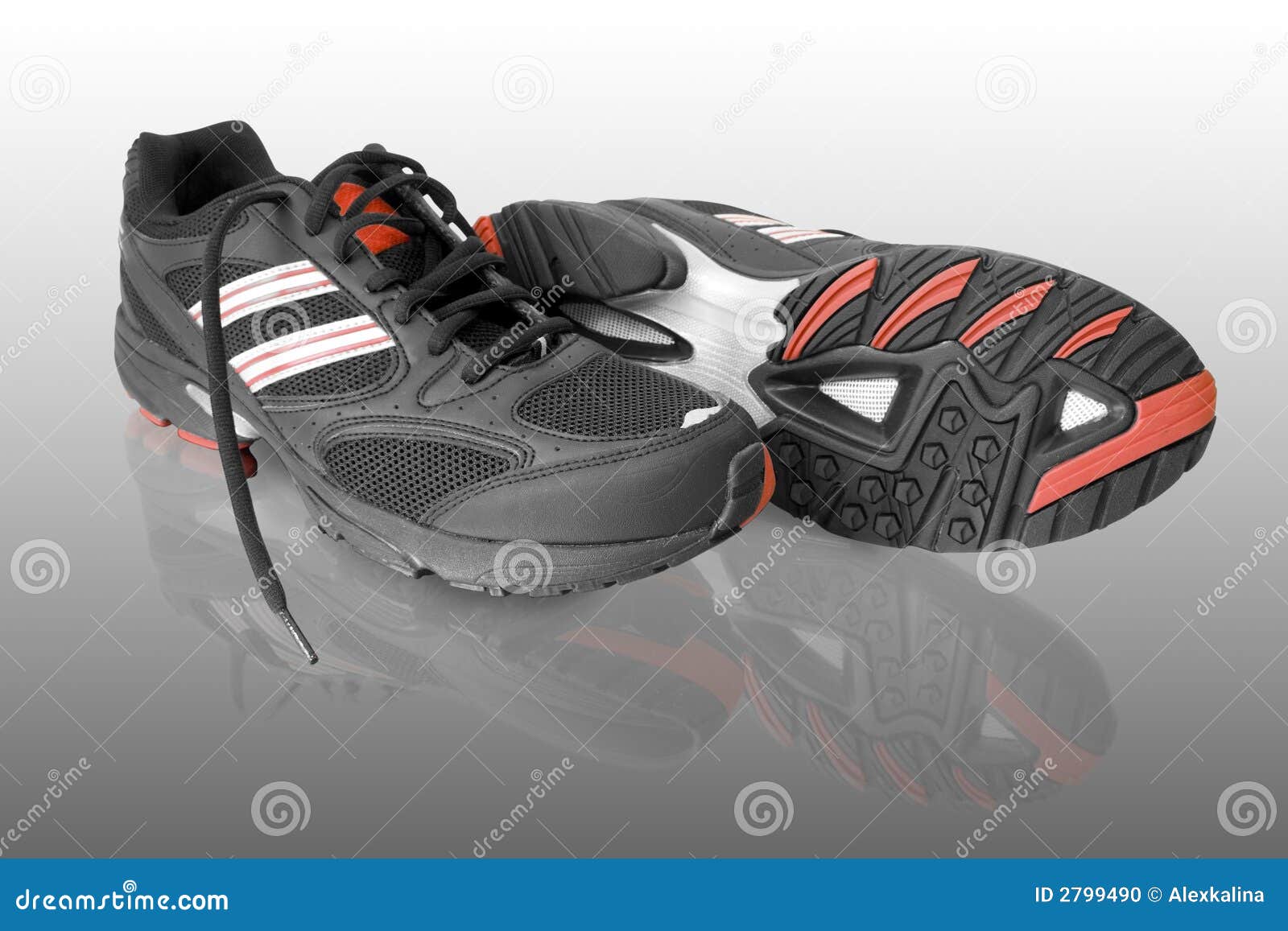 Black running shoes stock photo. Image of down, modern - 2799490