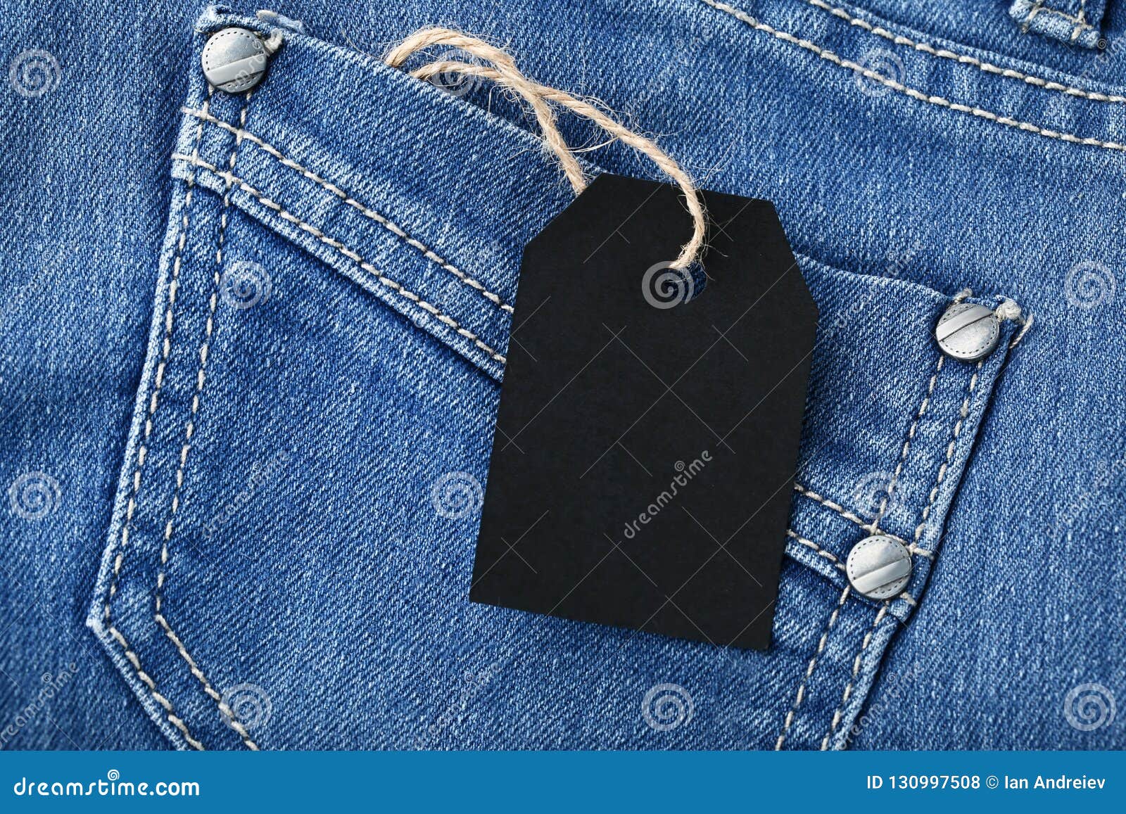 Tag with jeans stock photo. Image of cloth, jeans, package 130997508