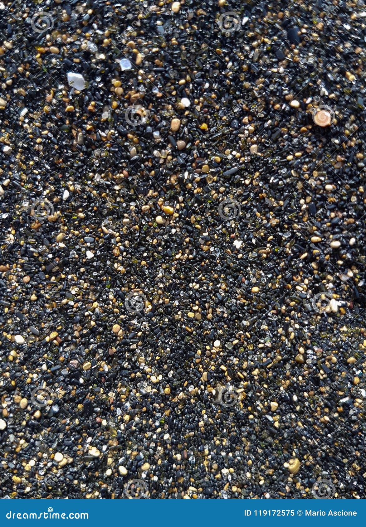 black sand close up view