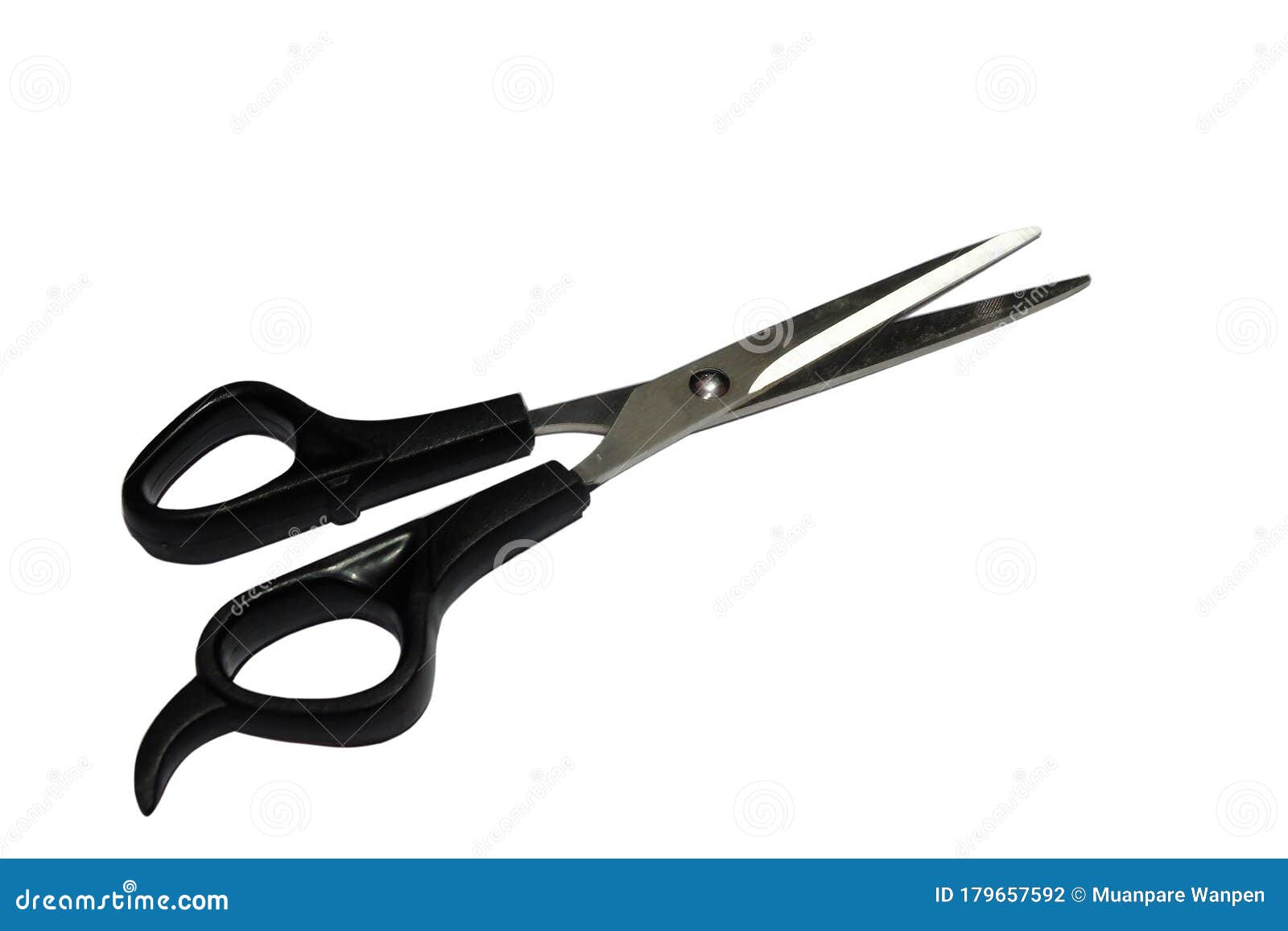 Black Scissor Isolated on White Background. Stock Photo Image of barber, hairdressing 179657592
