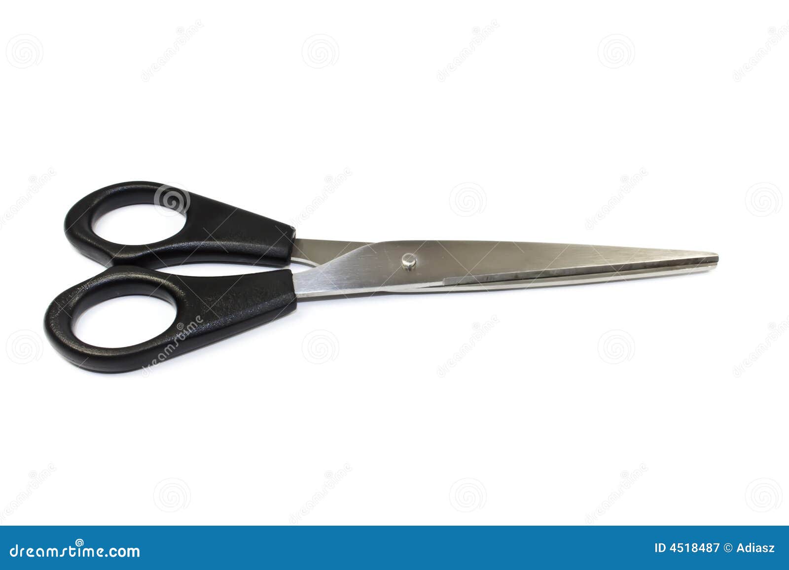 Black Scissors Isolated White Background Stock Image Image of scissors, trim 4518487