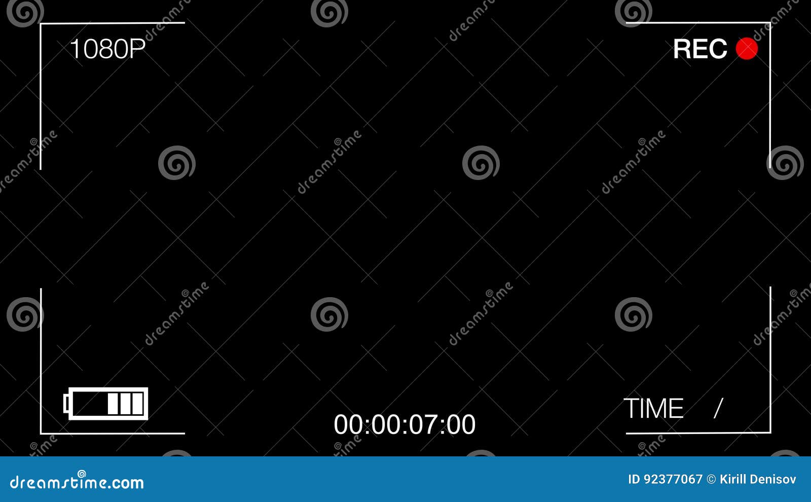 Black Screen CCTV Camera,time Goes Forward Stock Video Video of