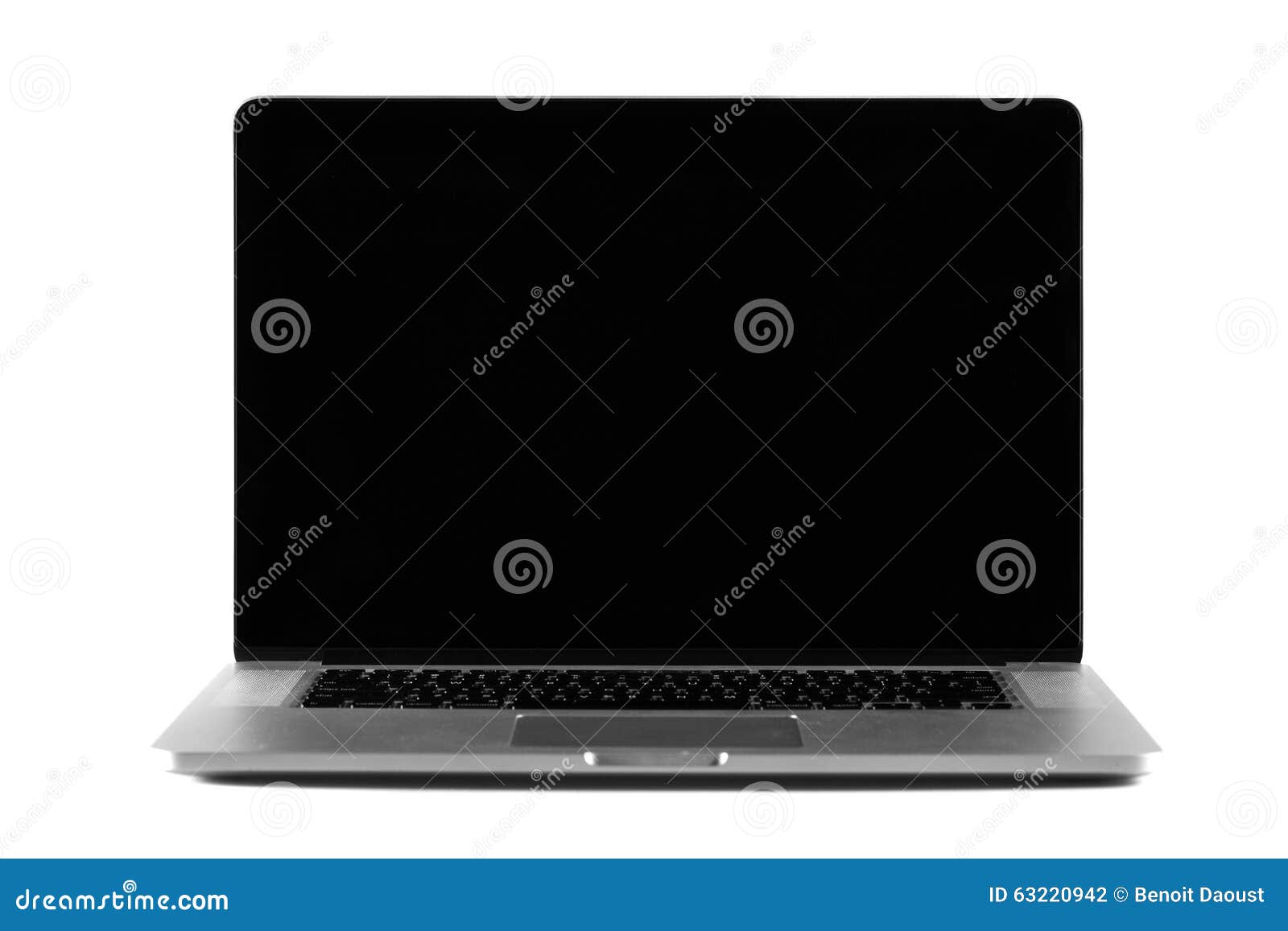 Black Screen of a Laptop Computer Stock Photo Image of space, isolated 63220942