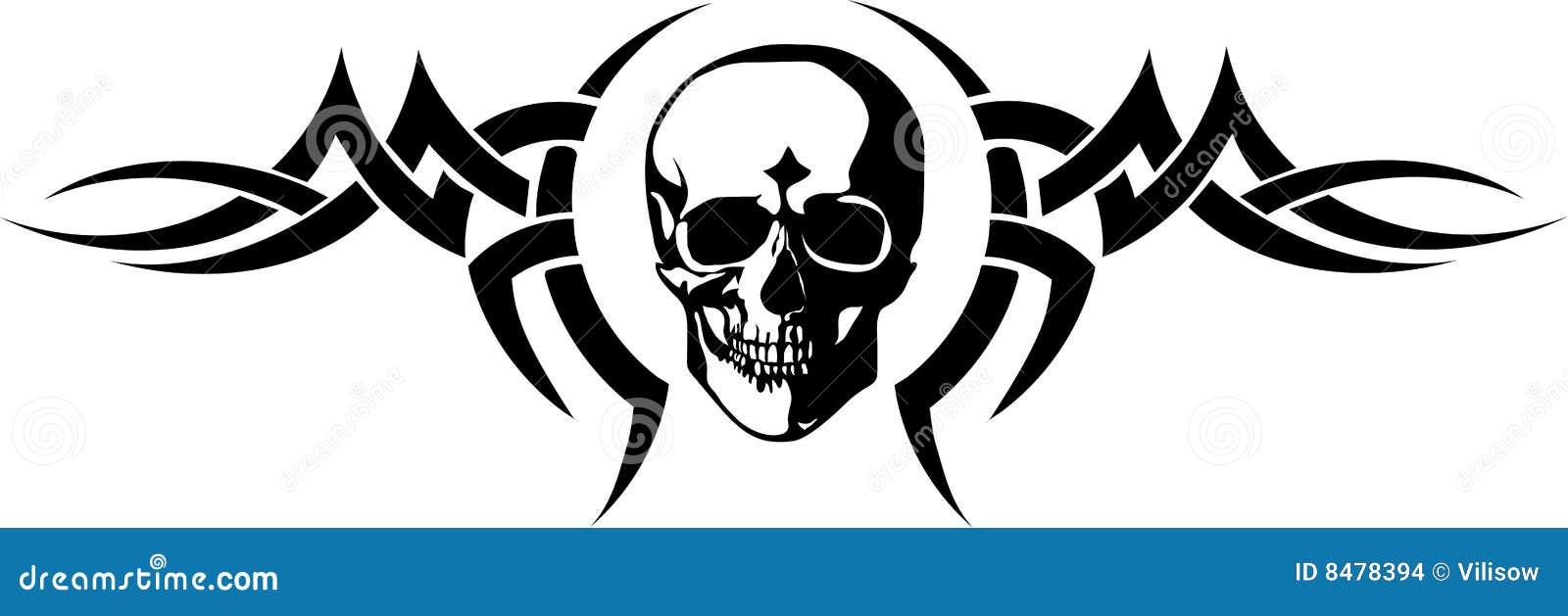 Black scull tattoo stock vector. Illustration of fake - 8478394 Black scull tattoo stock vector. Illustration of fake - 8478394