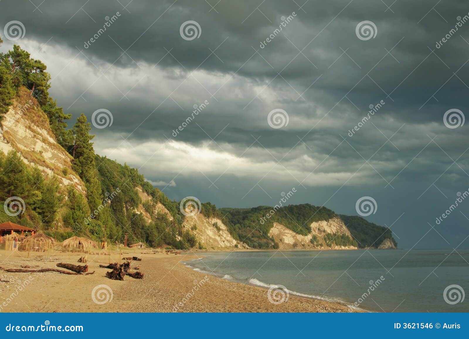 Black Sea's beach stock photo. Image of hill, coastline - 3621546