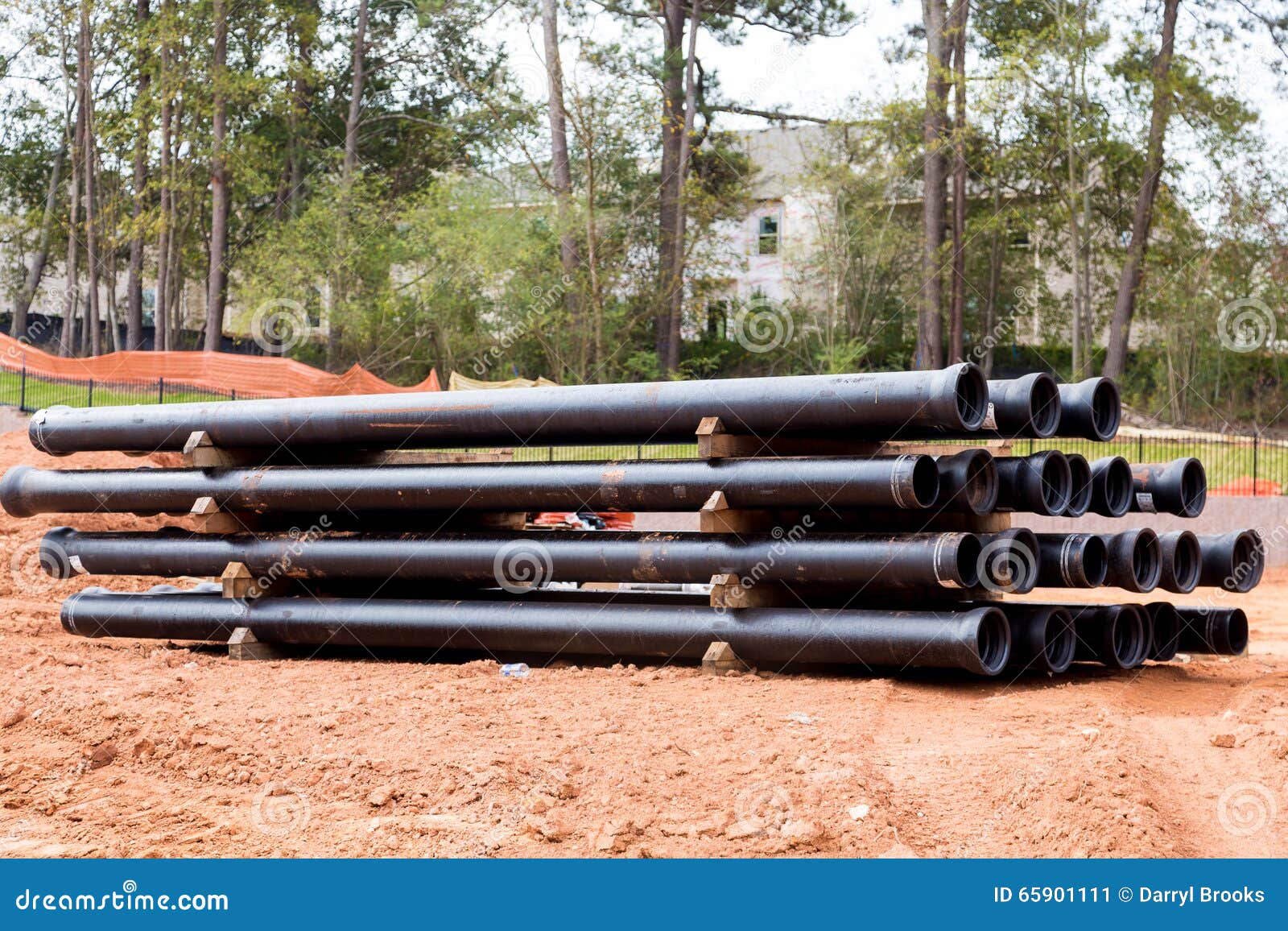 Black Sewer Pipes From Side Stock Photo Image 65901111