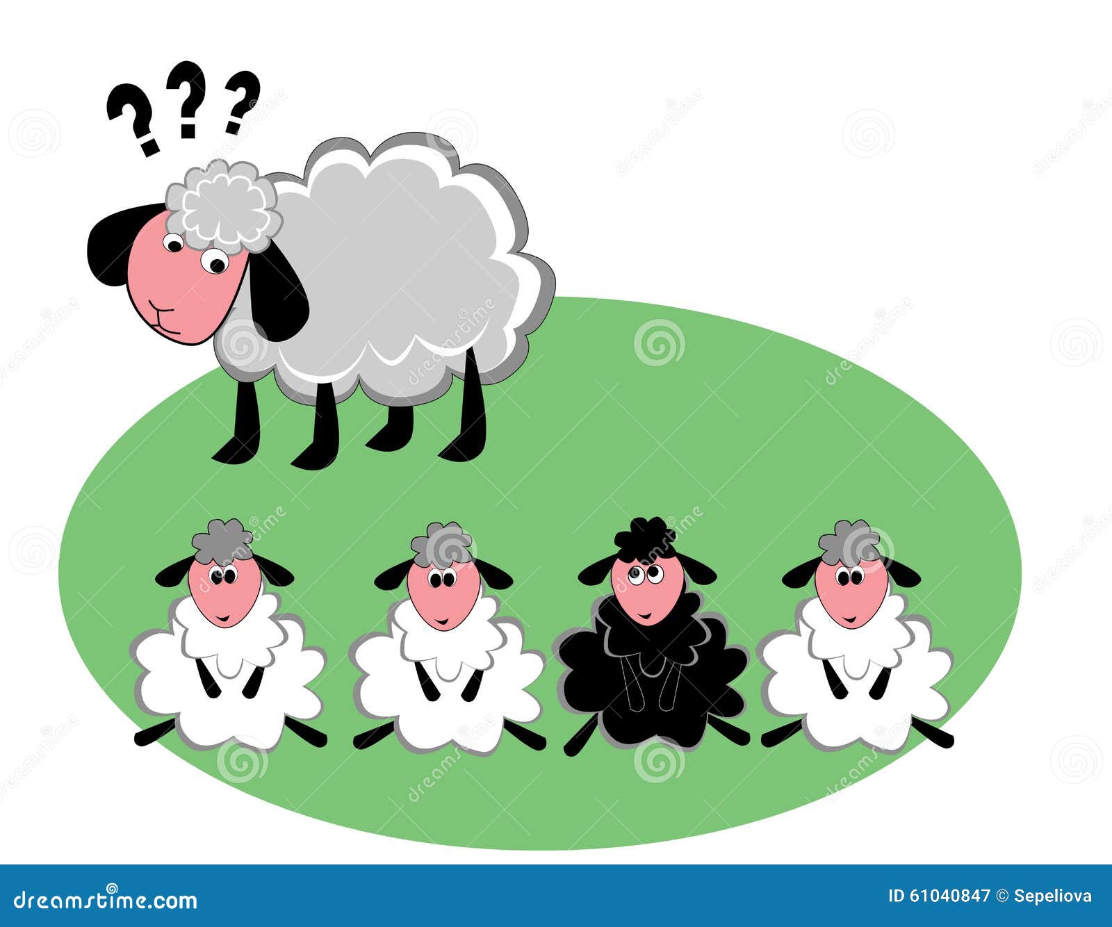Black Sheep In The Family Stock Illustration Illustration Of