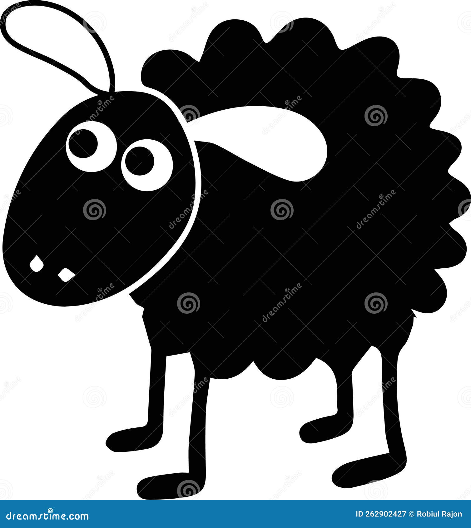 Black sheep Vector stock vector. Illustration of font - 262902427