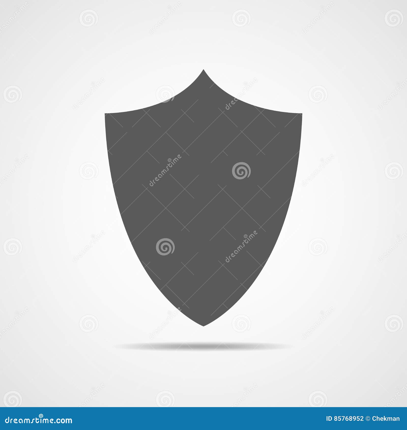 Black Shield Icon. Vector Illustration. Stock Illustration