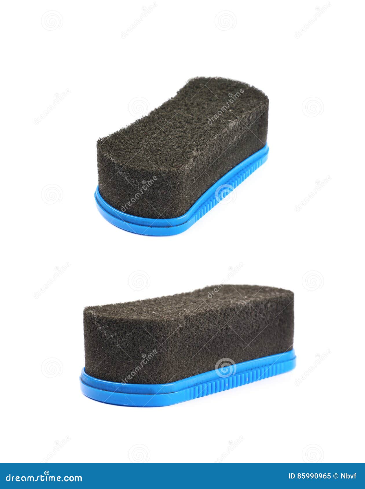 Black Shoe Polish Sponge Isolated Stock Image Image of background