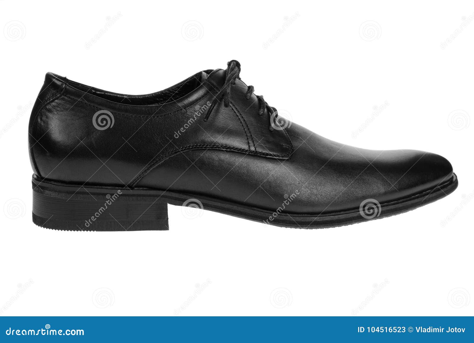 Black shoe on white stock image. Image of shop, floor - 104516523