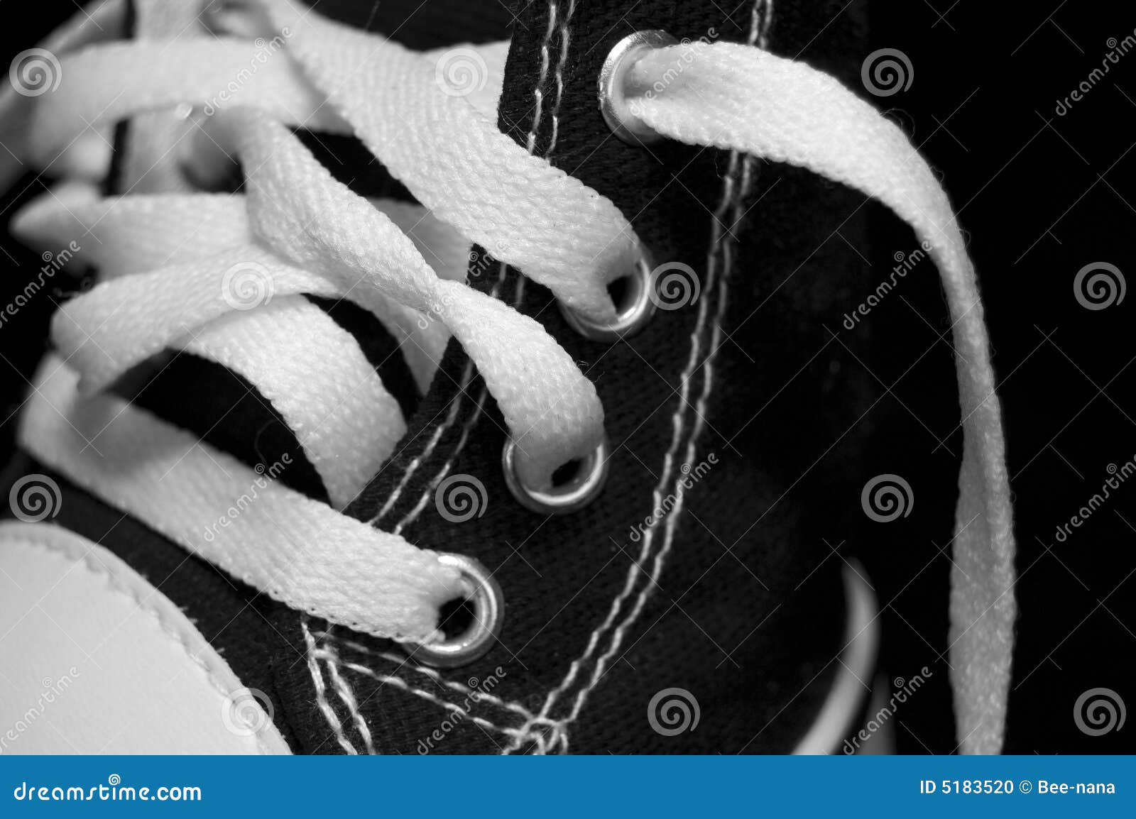 Black Shoe with White Shoelaces Stock Photo Image of shoestring, shoe