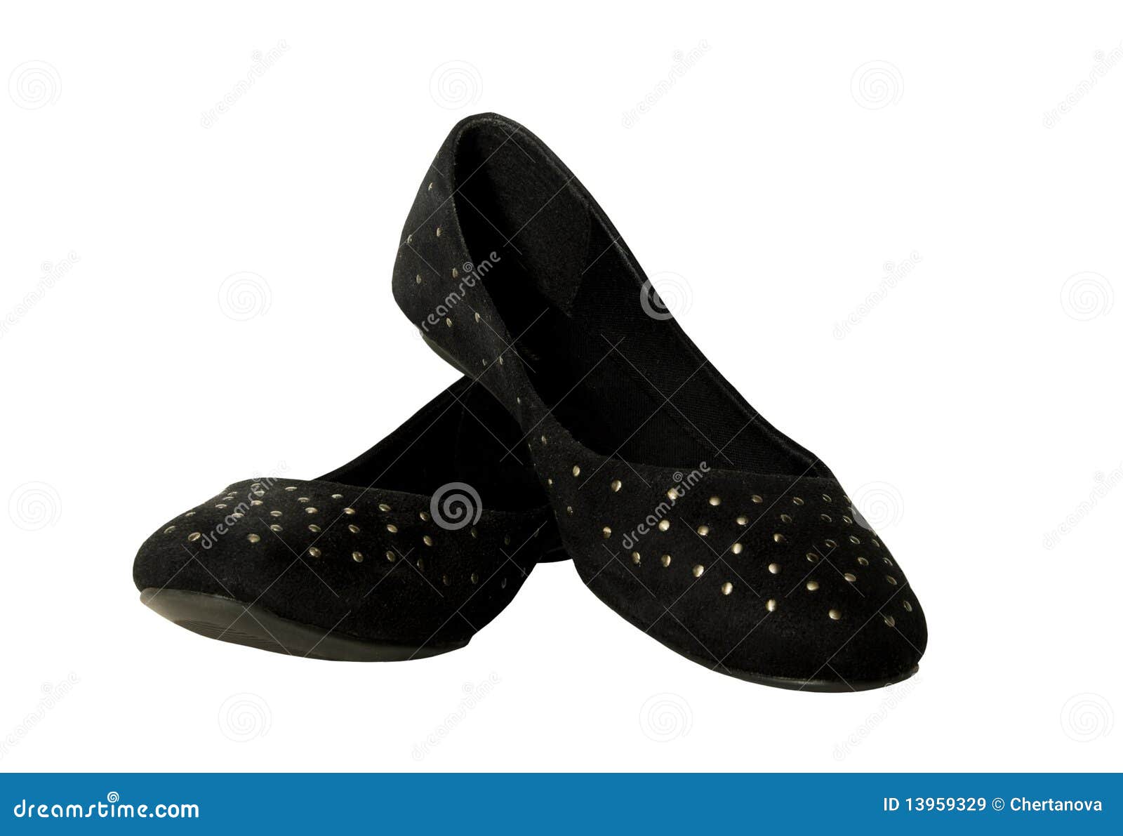 Black shoes without a heel stock image. Image of black 13959329
