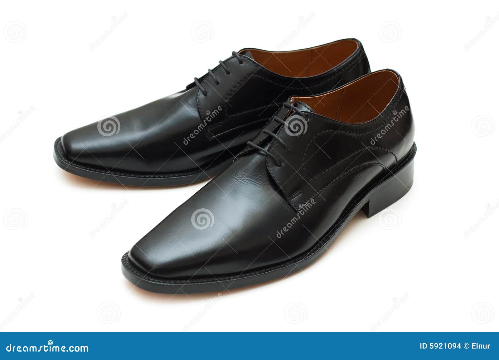 Black Shoes Isolated on the White Background Stock Photo - Image of ...