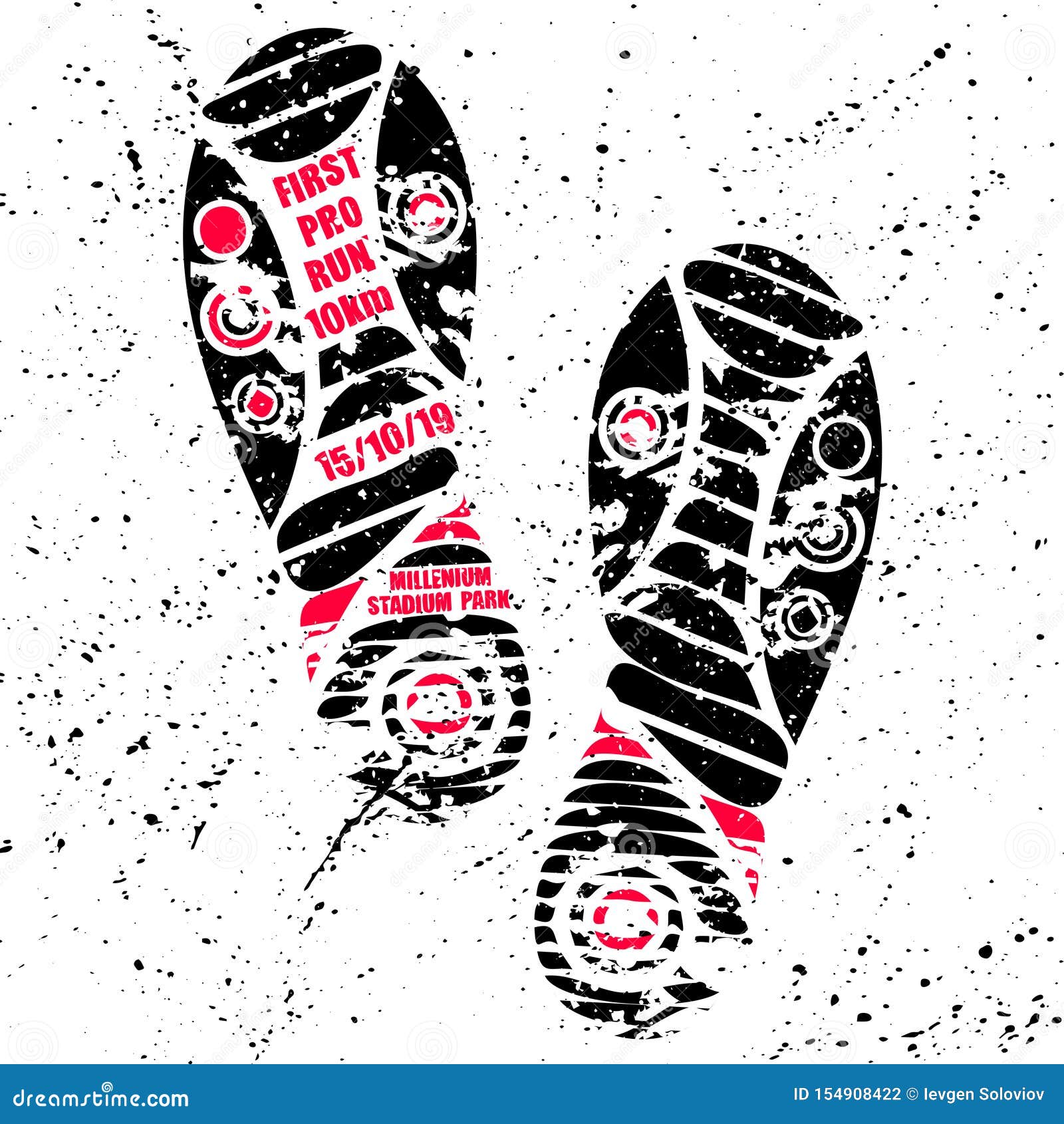 running shoes print