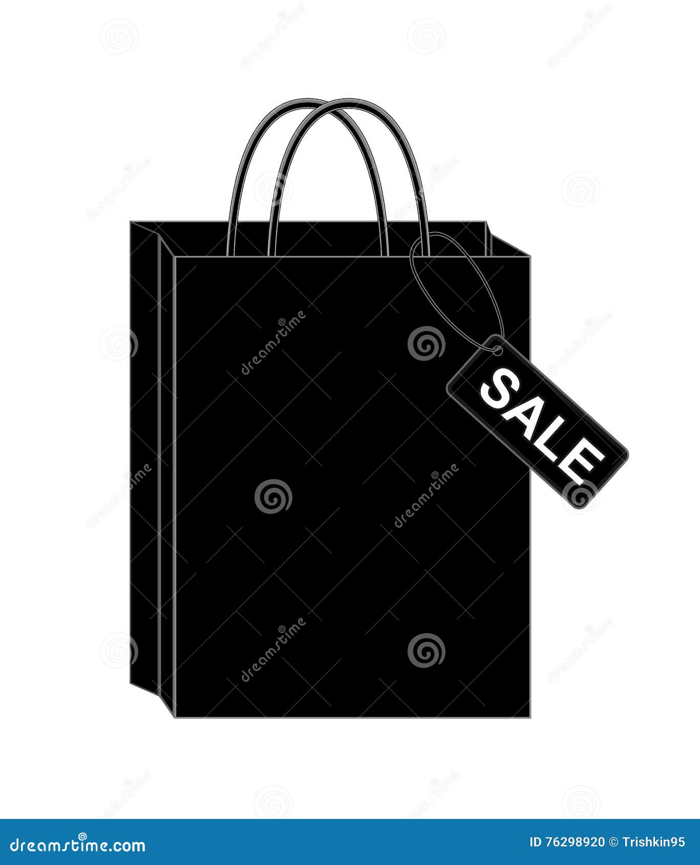 Black Shopping Bags. Eps10 Vector Illustration Stock Vector