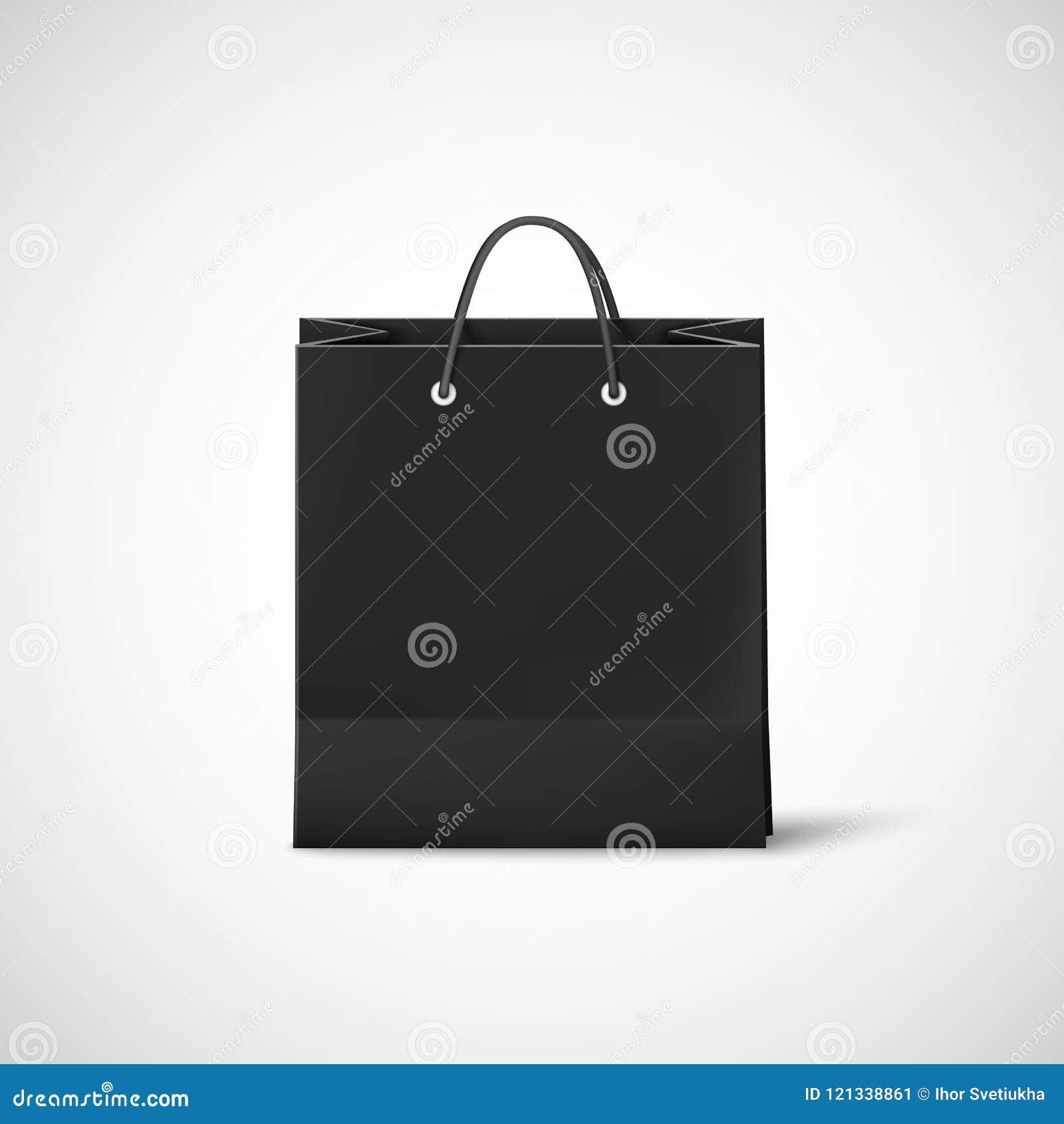 Download Black Shopping Paper Bag. Template Of Empty Black ...