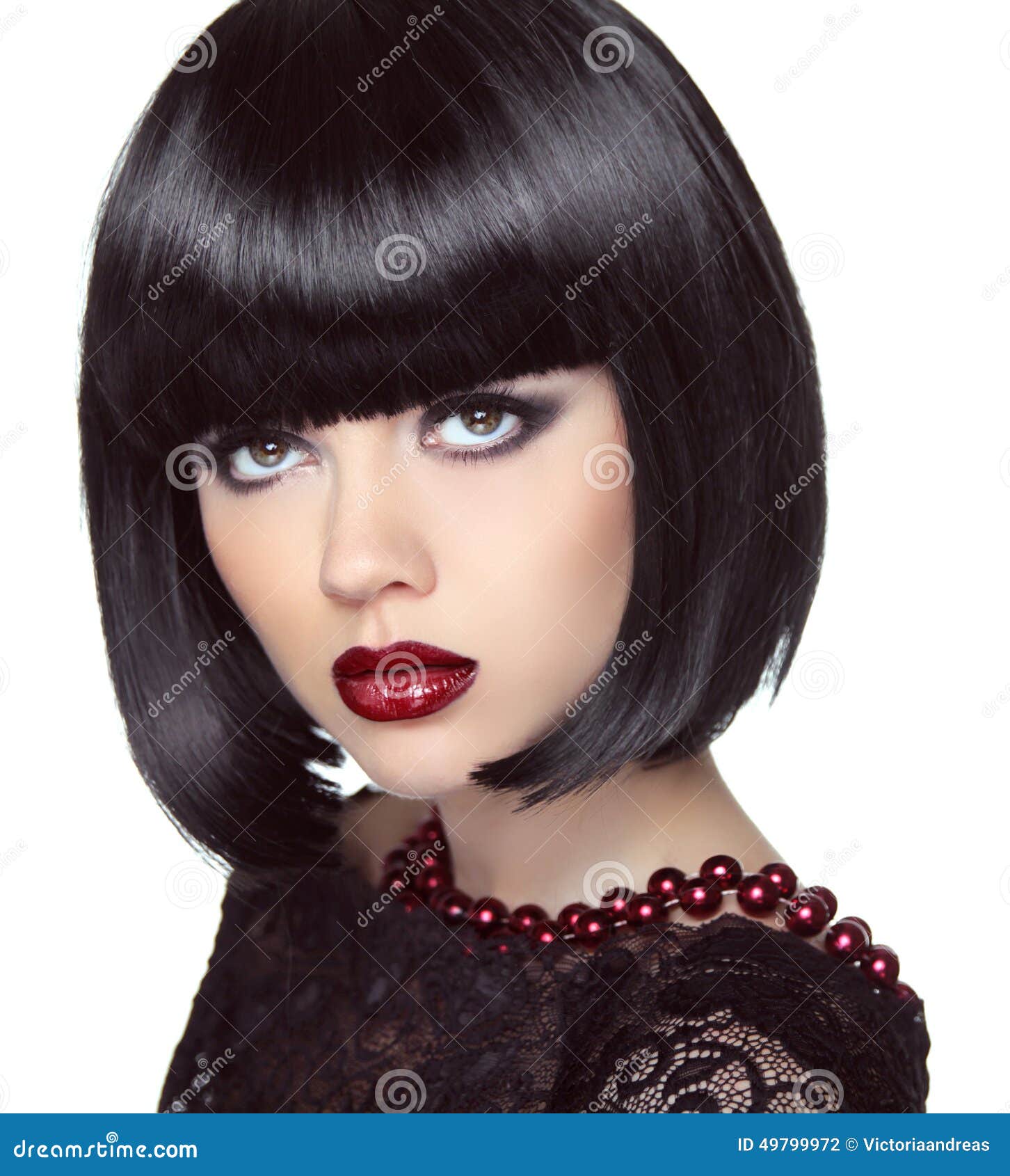 Black Short Bob Hairstyle. Fashion Brunette Girl Model with Make Stock Photo - Image of face, hair: 49799972 Black Short Bob Hairstyle. Fashion Brunette Girl Model with Make Stock Photo - Image of face, hair: 49799972