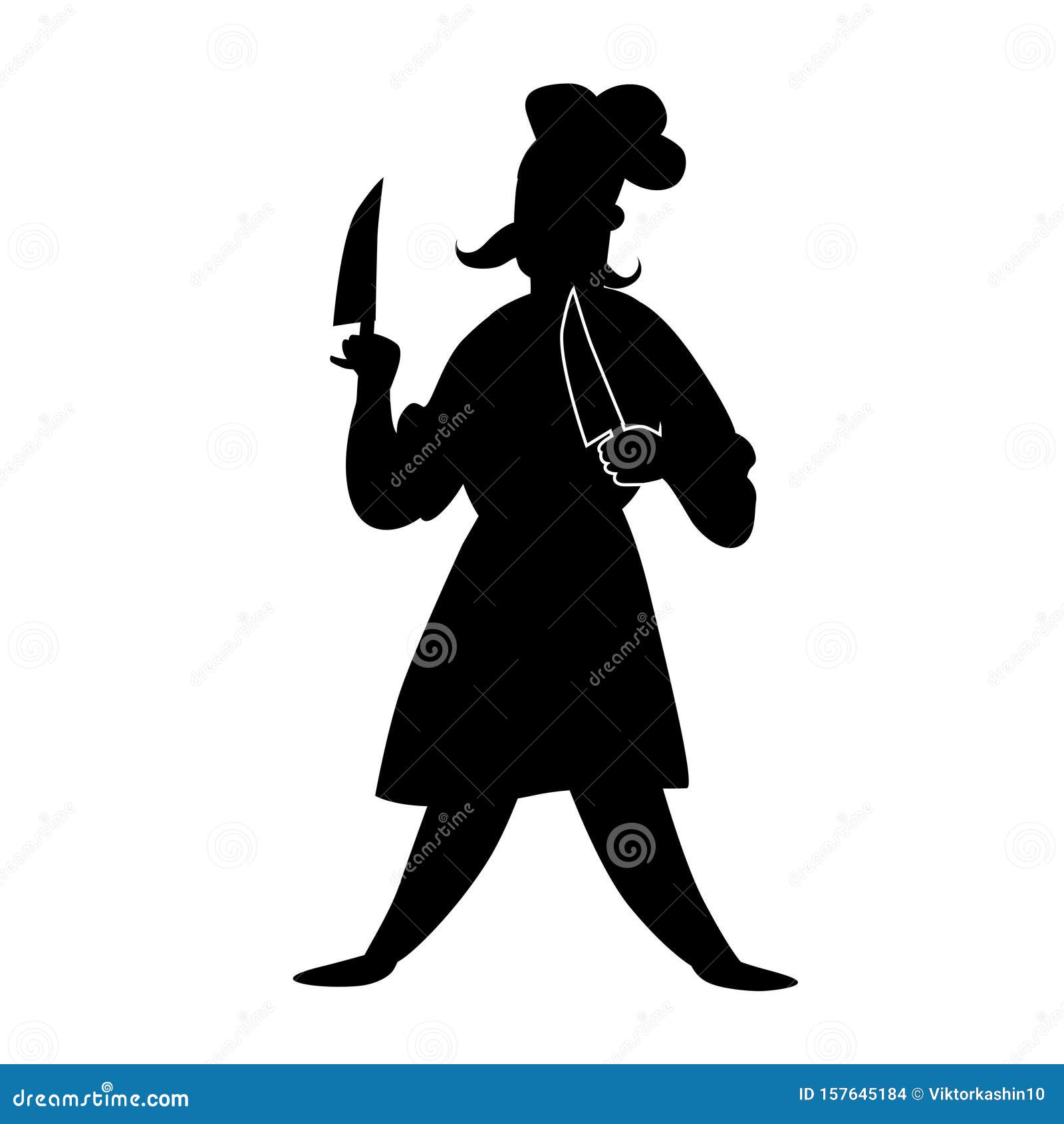 Composition Black Knives Isolated White Background Composition Chef Knife  Bread Stock Photo by ©serega100500 319637252