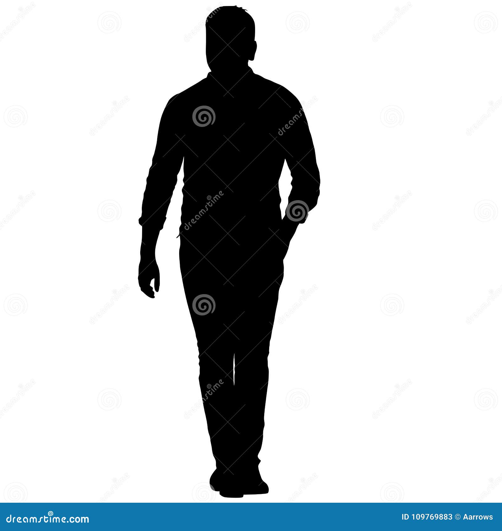 man standing silhouette vector