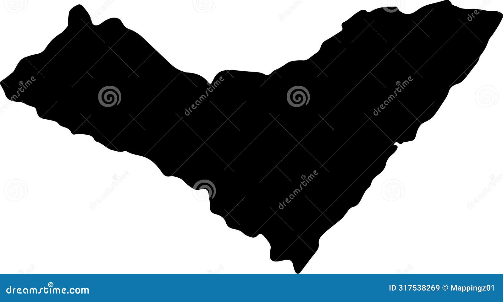 alagoas brazil silhouette map with transparent background