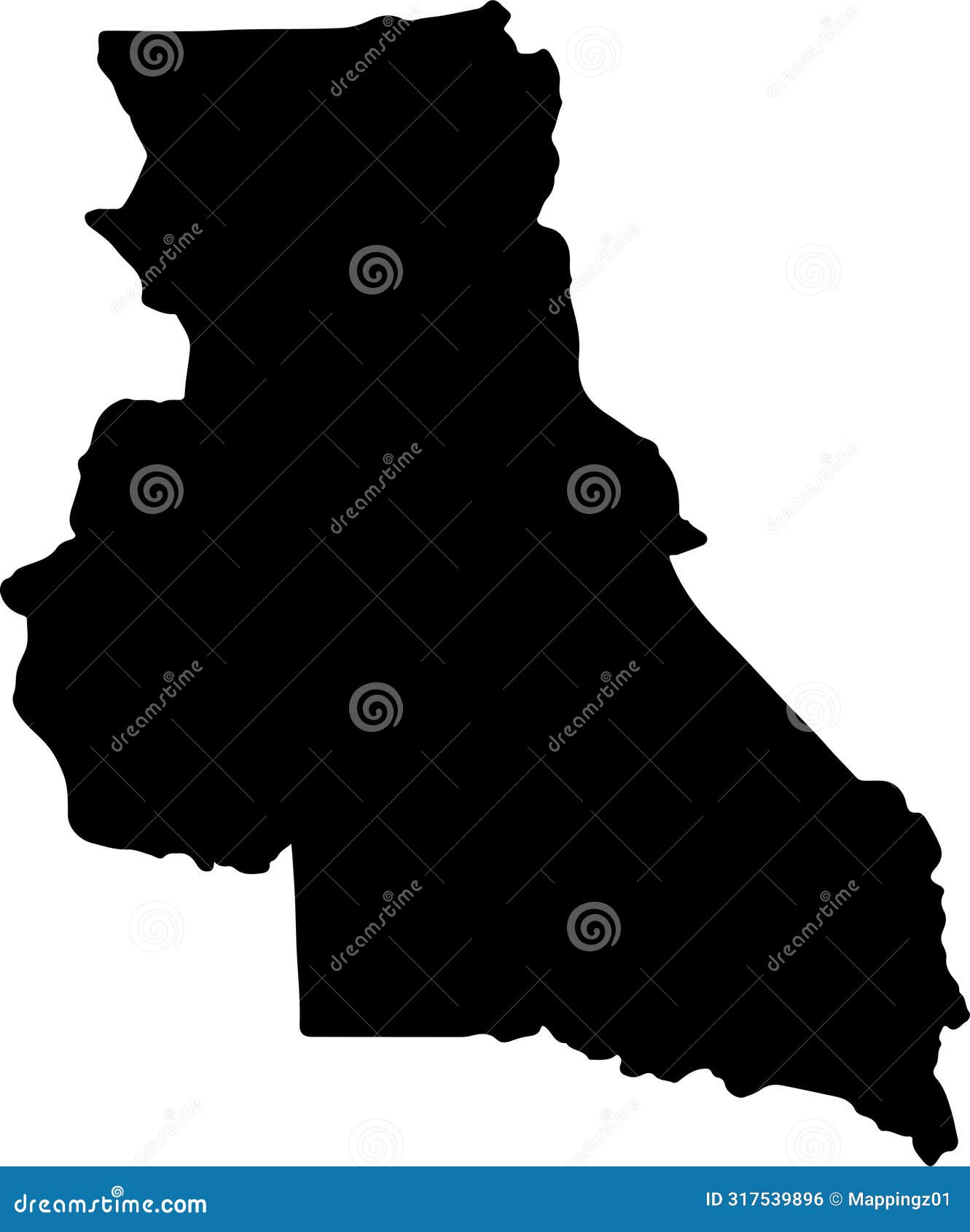 est cameroon silhouette map with transparent background