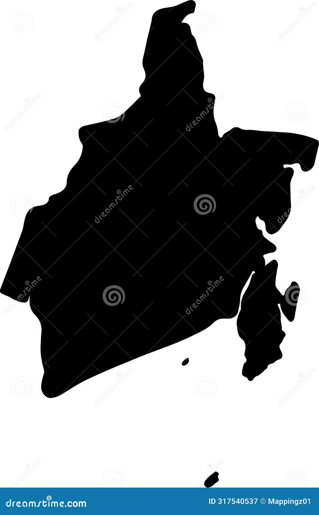 kalimantan selatan indonesia silhouette map with transparent background