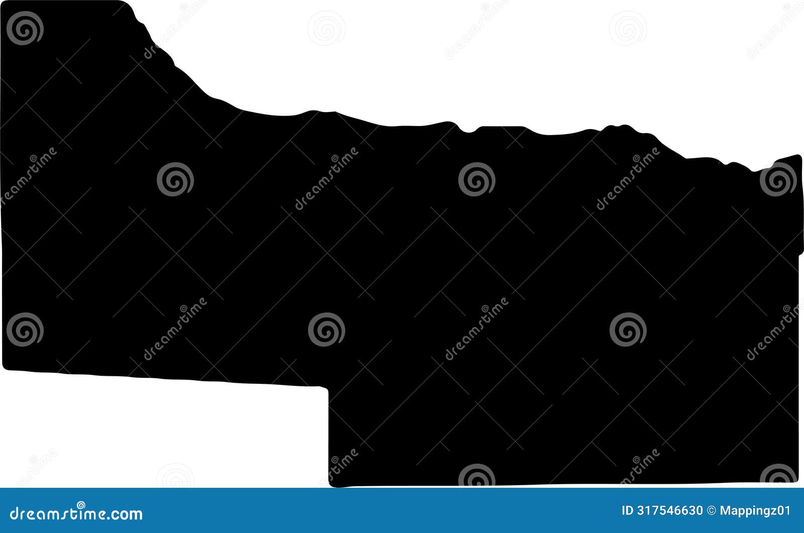 kavango namibia silhouette map with transparent background