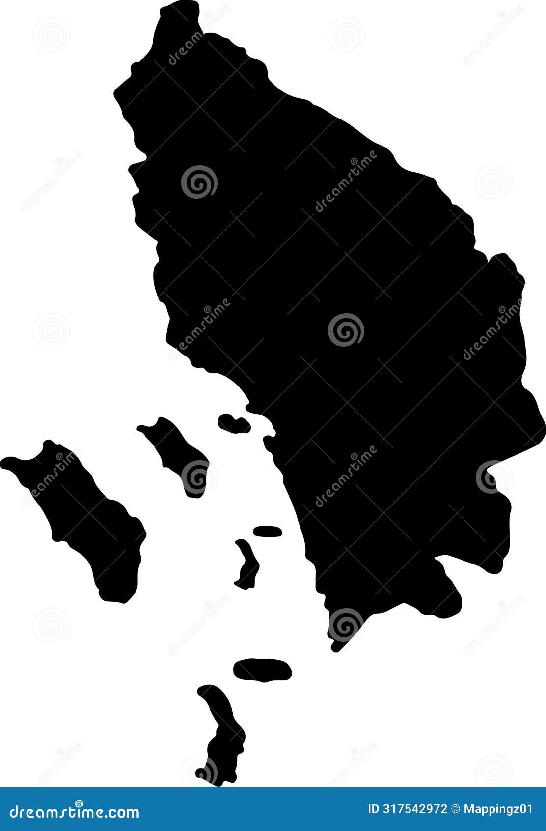sumatera utara indonesia silhouette map with transparent background