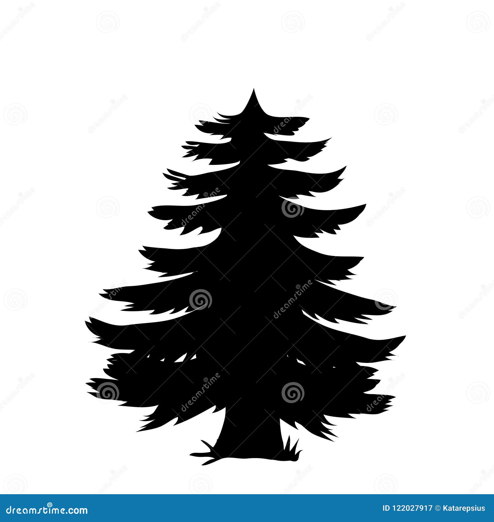 pine tree clipart black and white vector