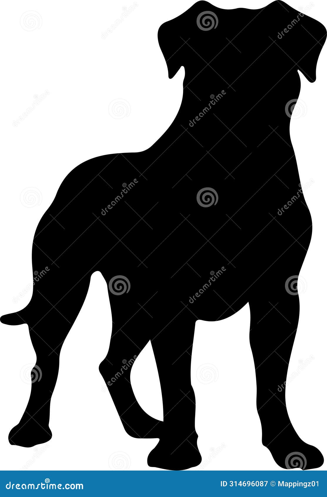 presa canario black silhouette generative ai