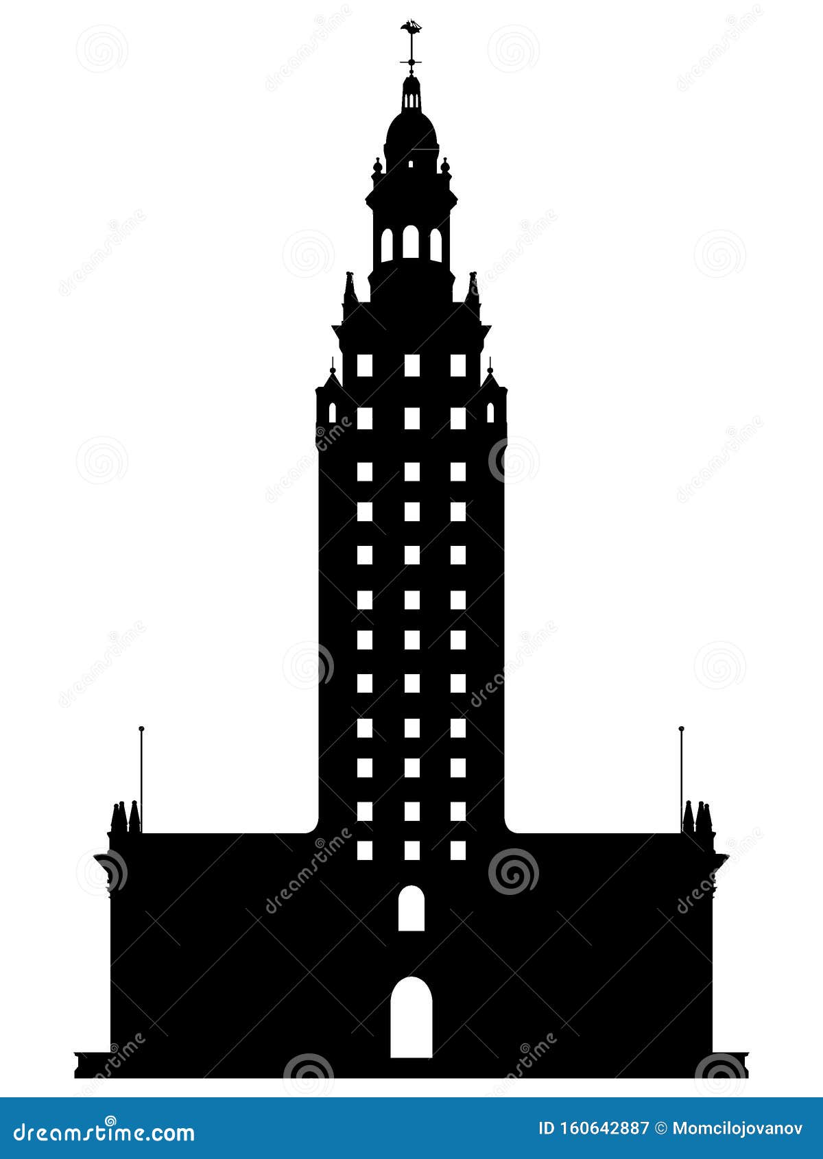 Freedom Tower In USA. Tallest Skyscrapers. Vector Infographic
