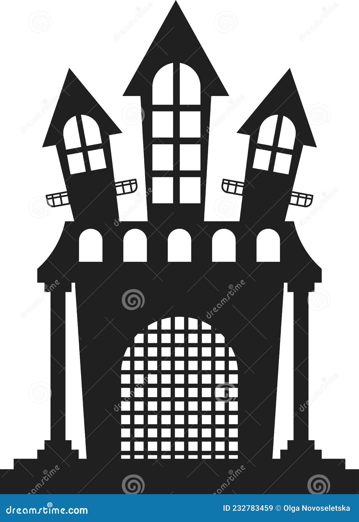 Cartoon vampire with a castle in background Vector Image