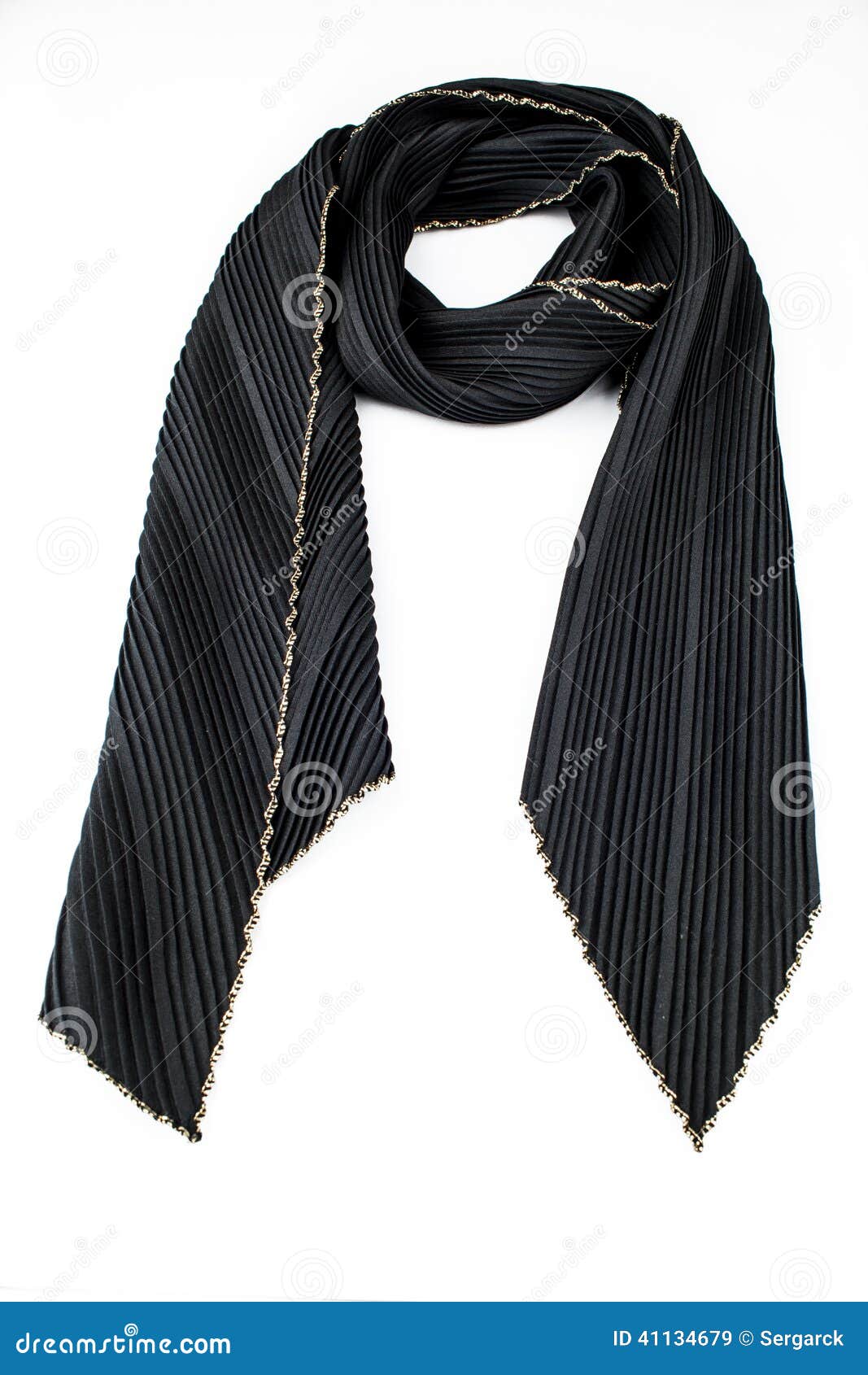Black silk pleated scarf stock image. Image of accessory - 41134679