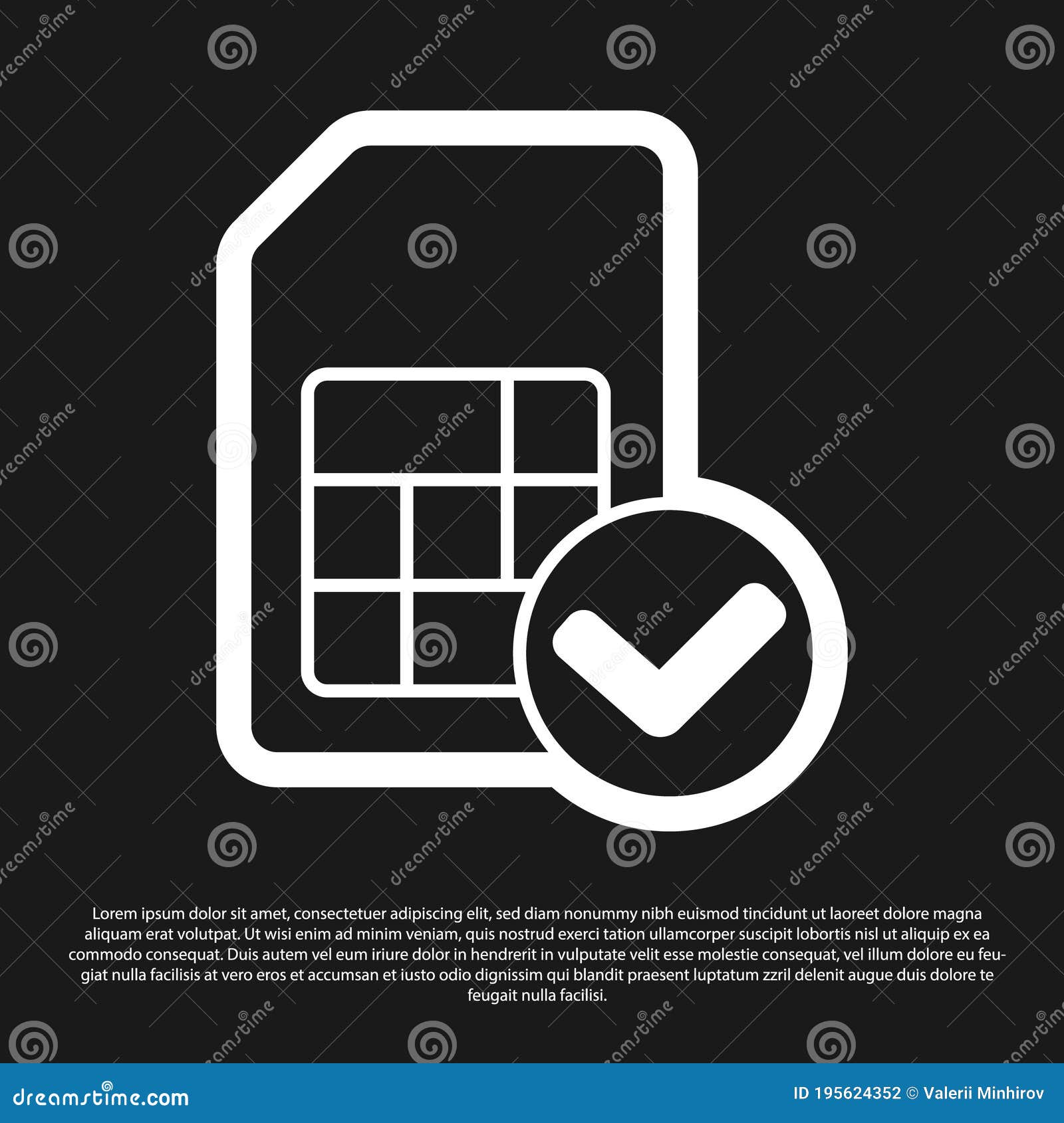 black sim card icon  on black background. mobile cellular phone sim card chip. mobile telecommunications
