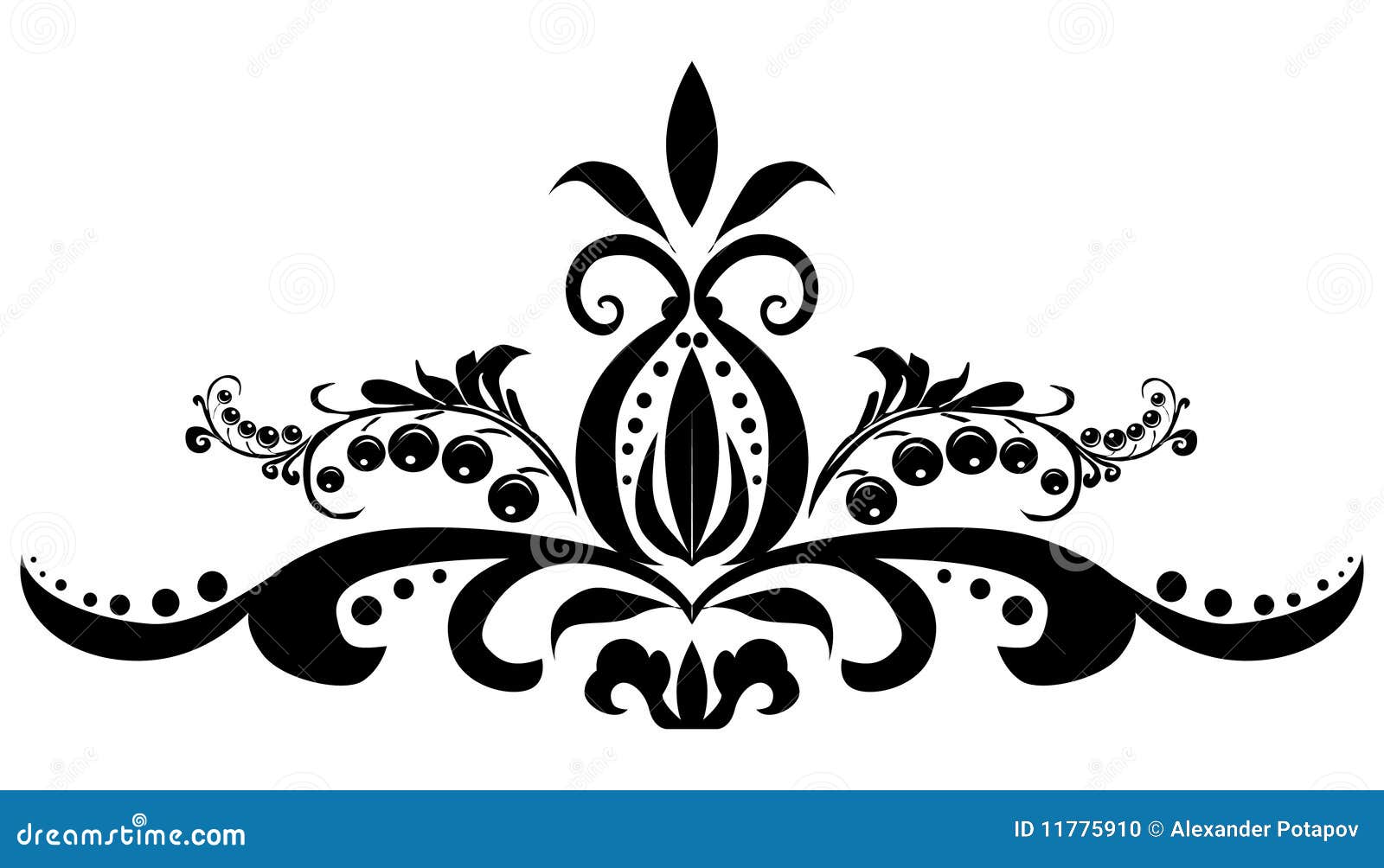 Black Simple Design With Berries Stock Vector Illustration Of