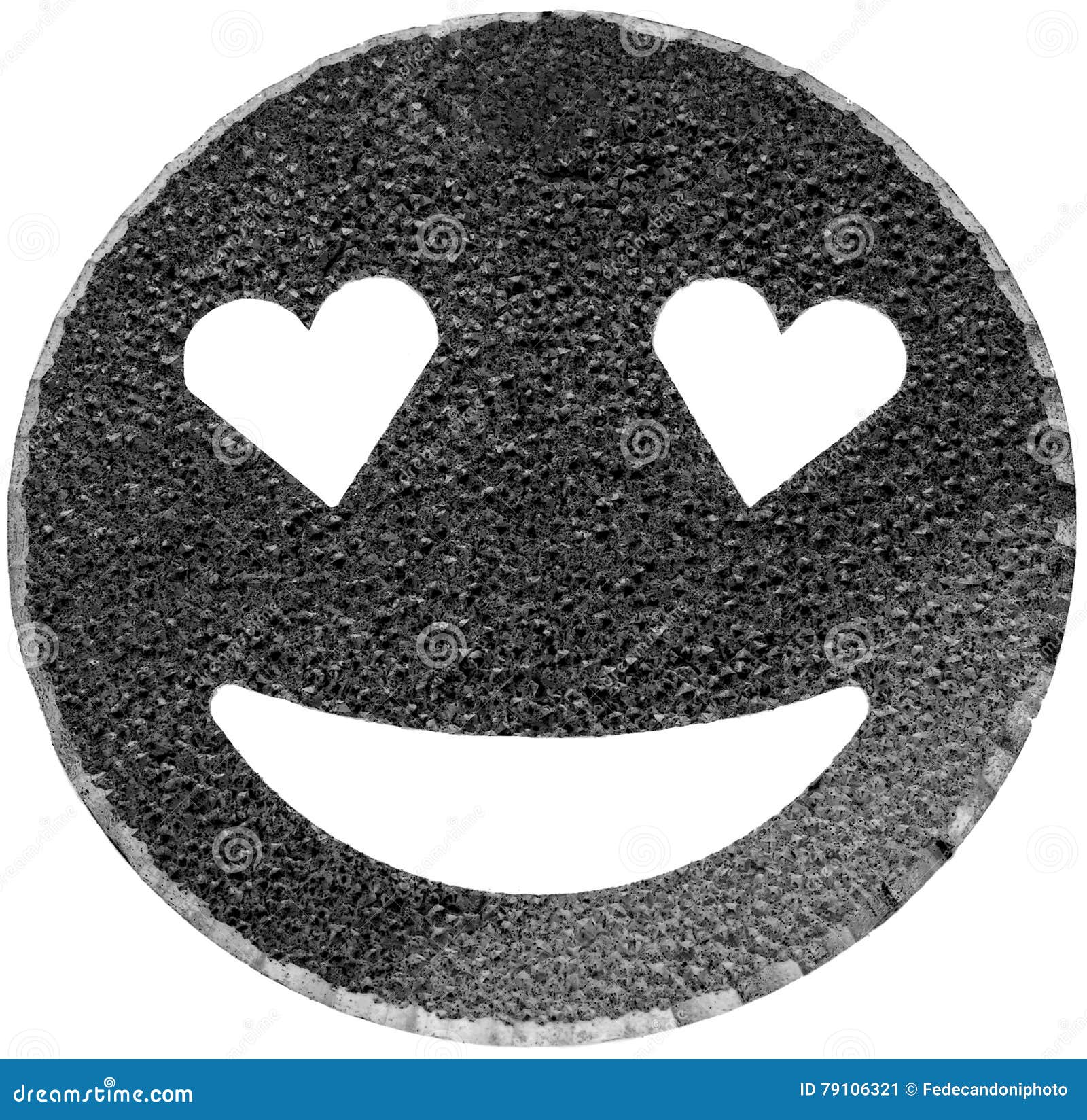 Black Smiling Face Shining with Heartshaped Eyes Stock Image Image