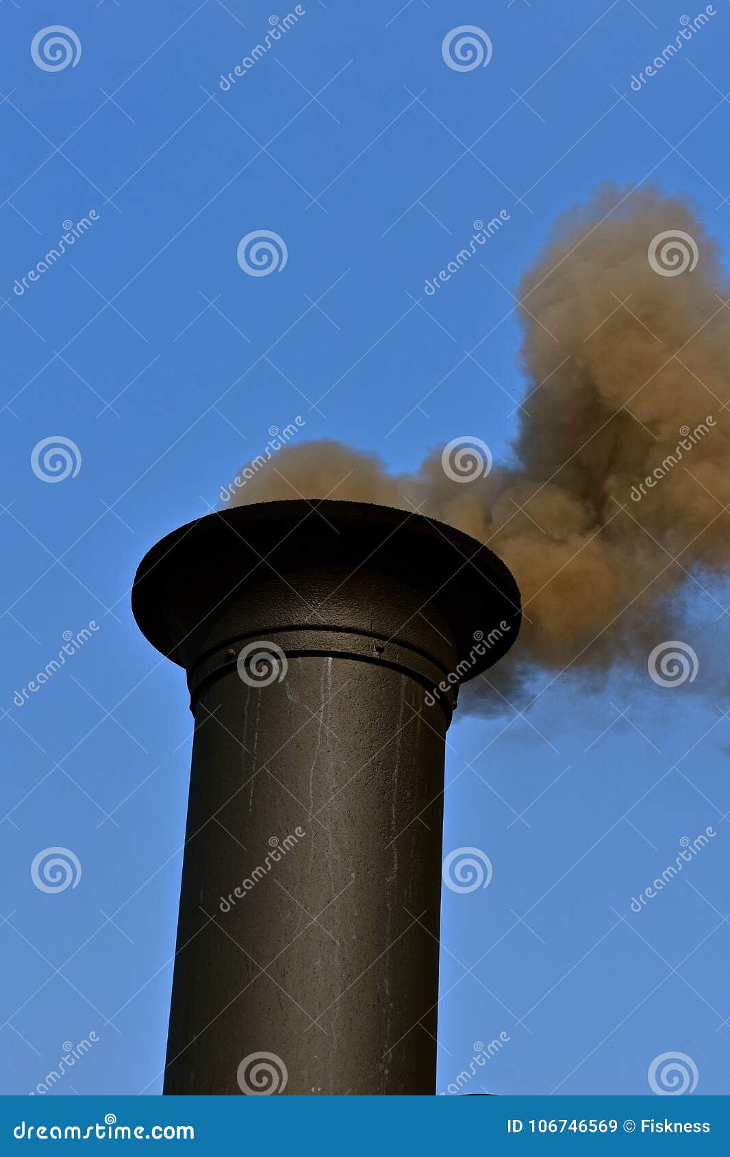 Black Smoke Billows from Smokestack Stock Image Image of smoke