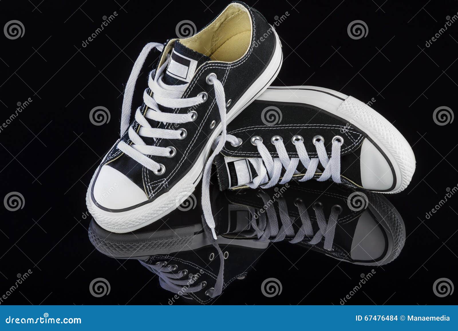 Black sneakers stock photo. Image of label, object, background 67476484