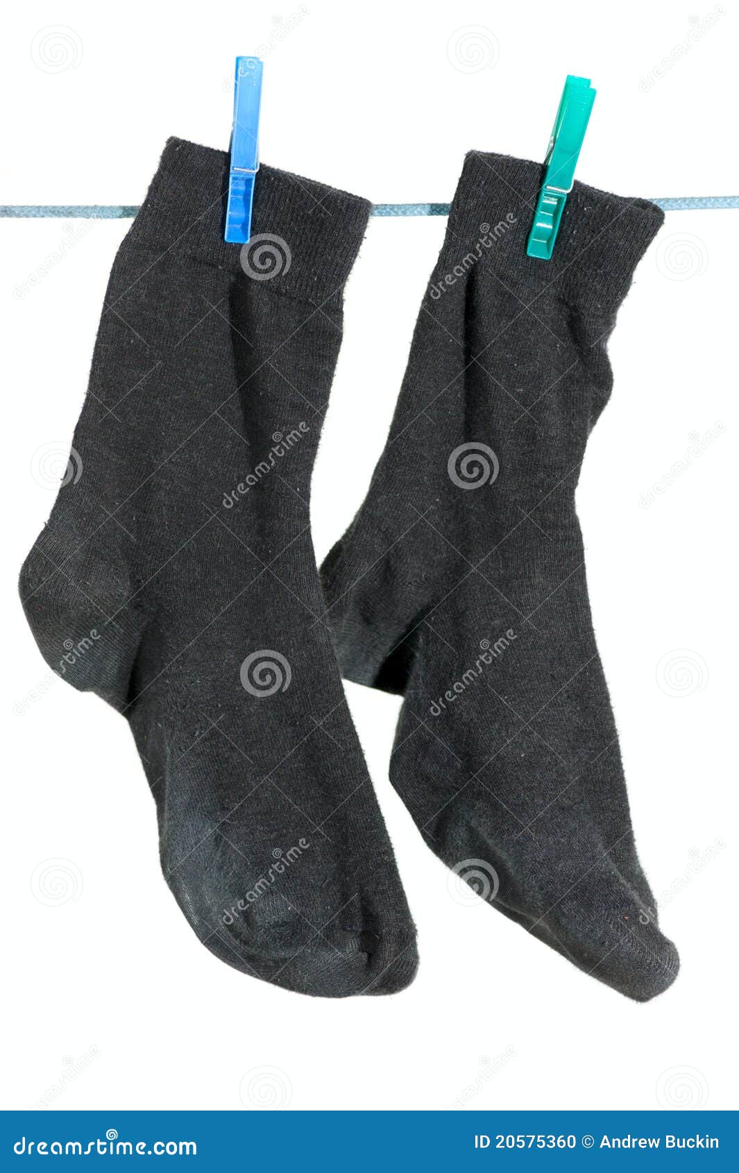 Black socks stock photo. Image of black, washing, clothespins - 20575360