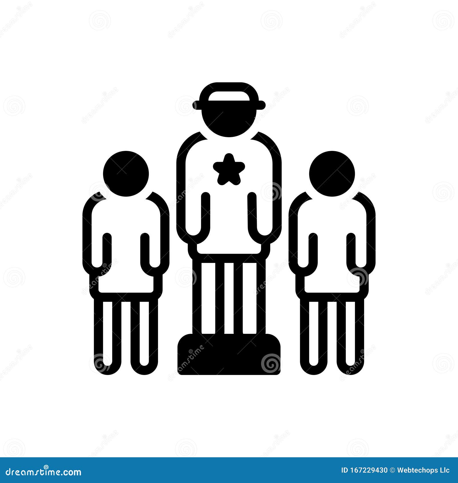 black solid icon for unique, peerless and masterly